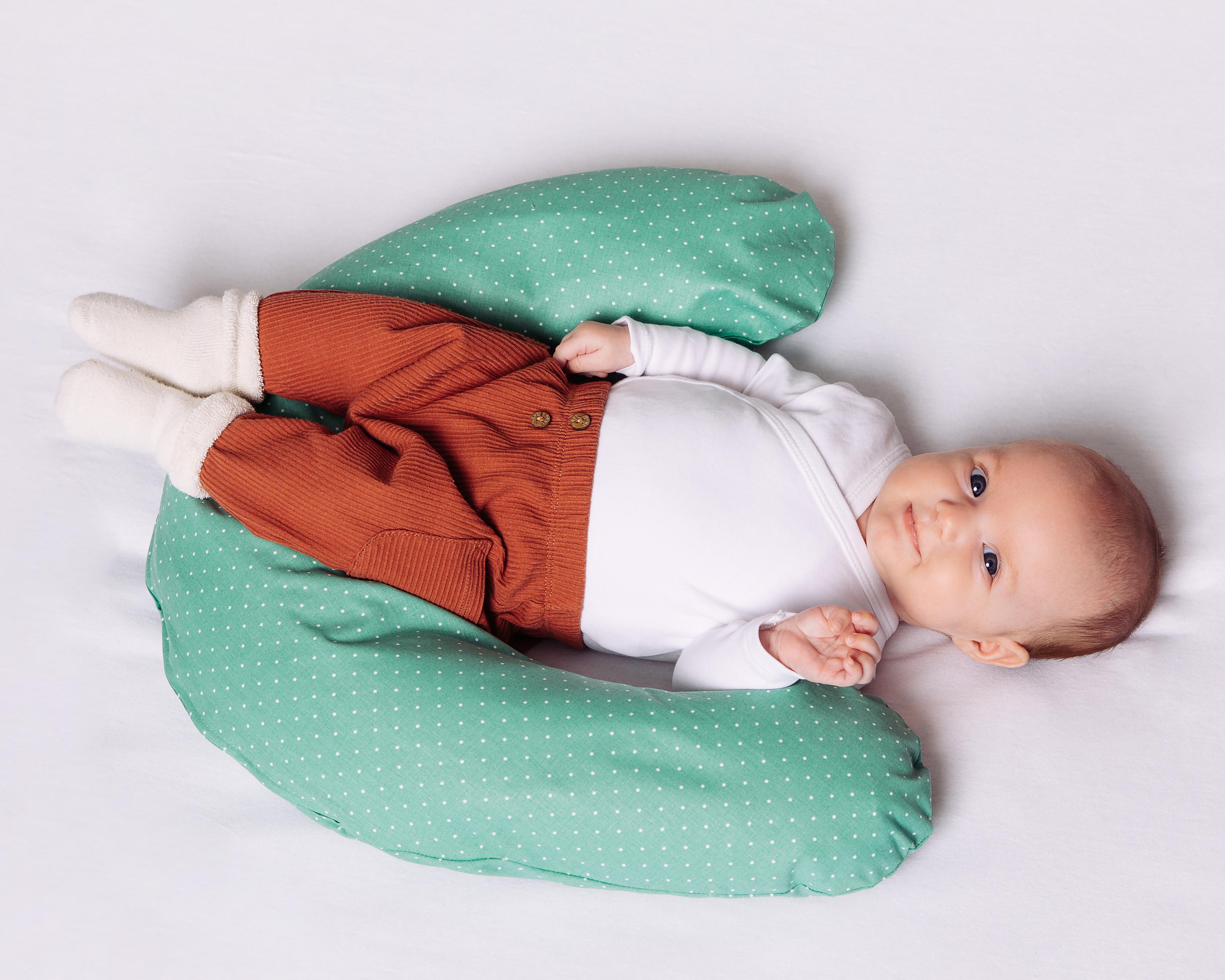 Bezug für Baby-Lagerungskissen hellgrün