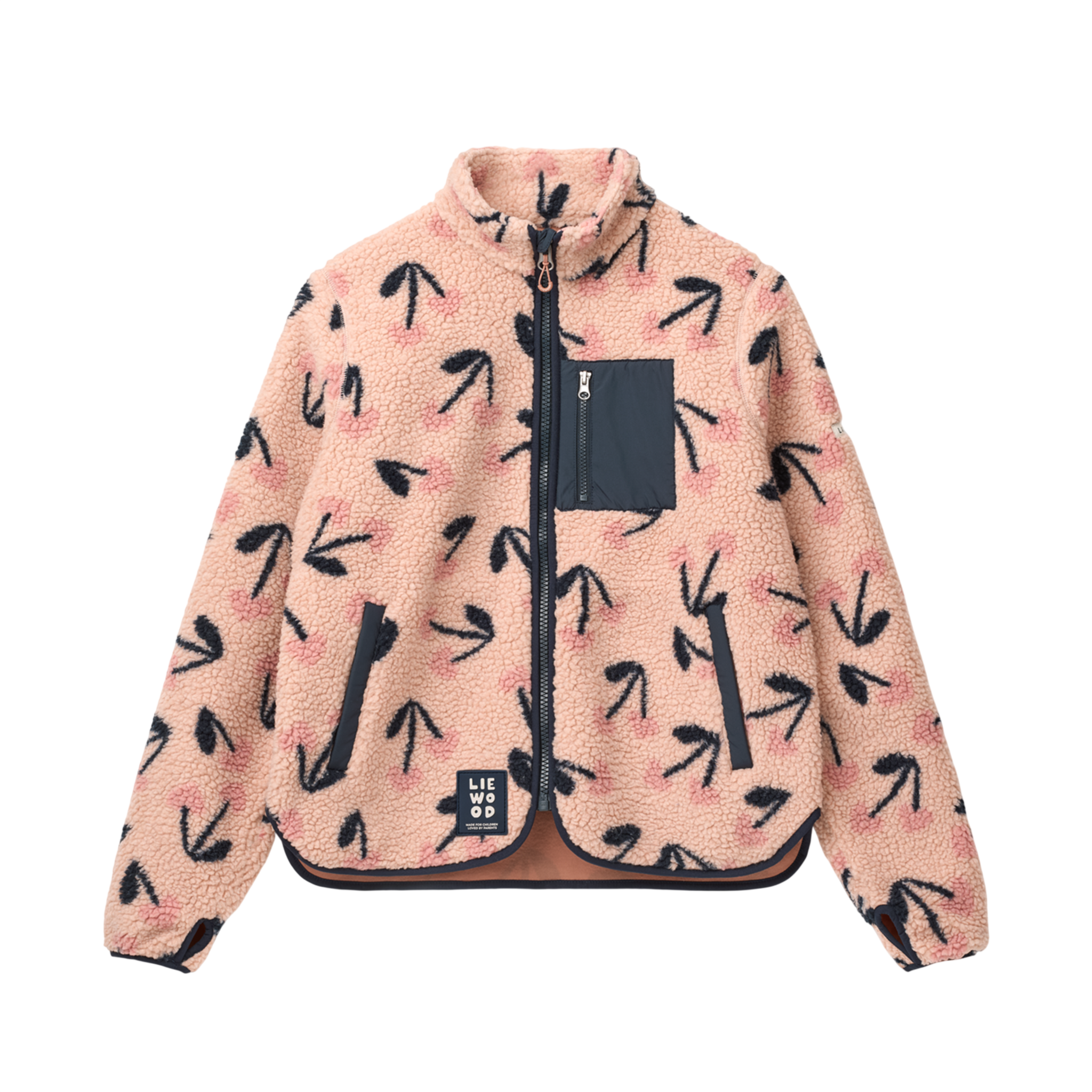 Nelson Adult Pile Jacket Mega Cherry heart Rosey