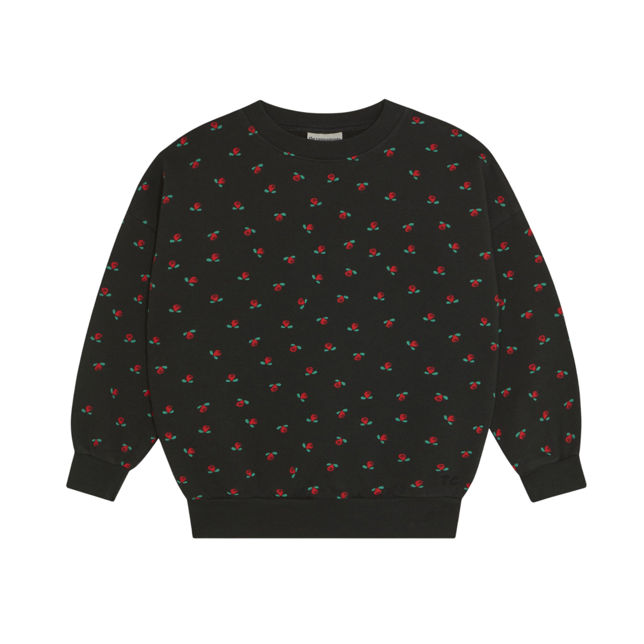 Sweatshirt Flowers Grey