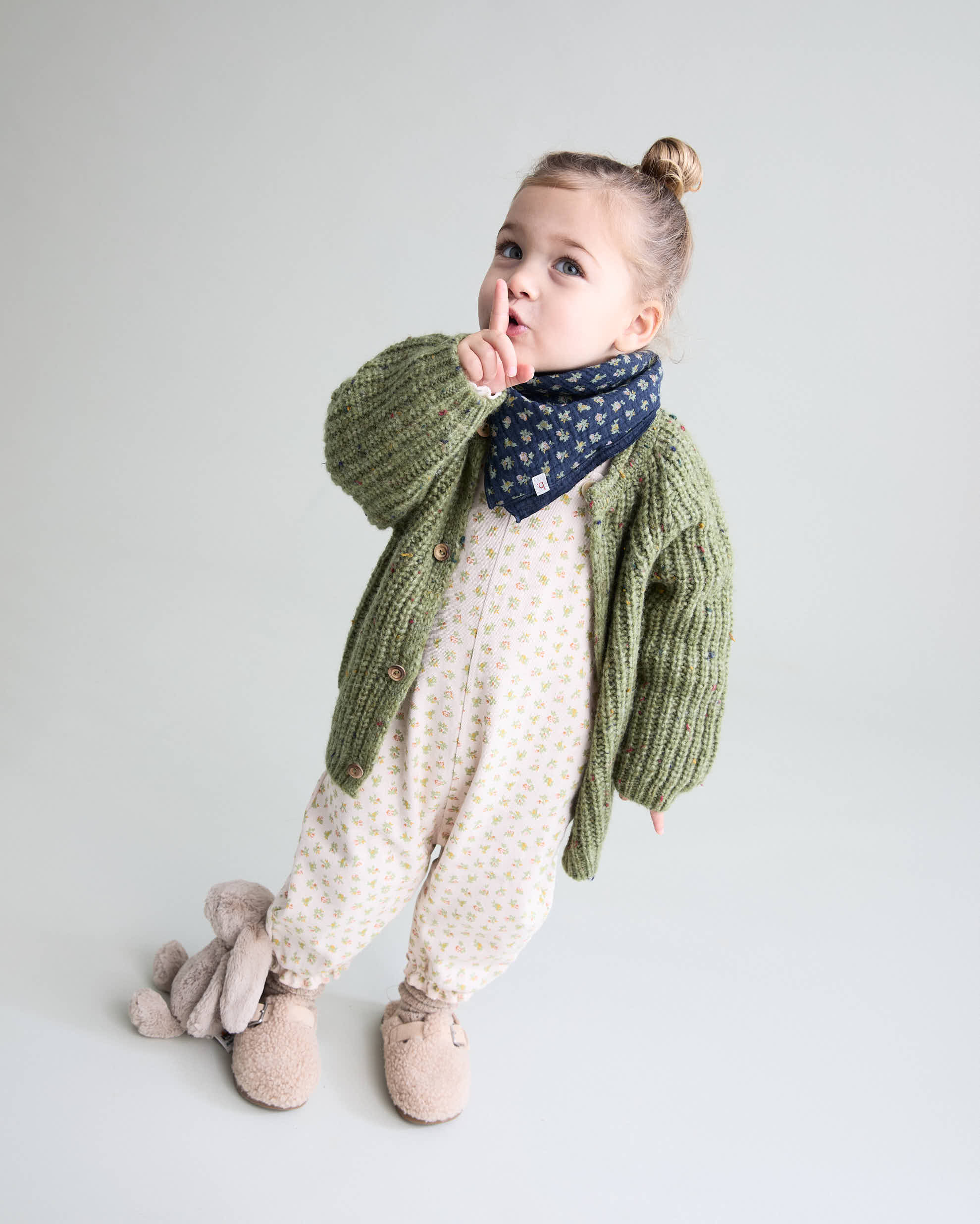 Cardigan pour bébé Botonato Green Tea