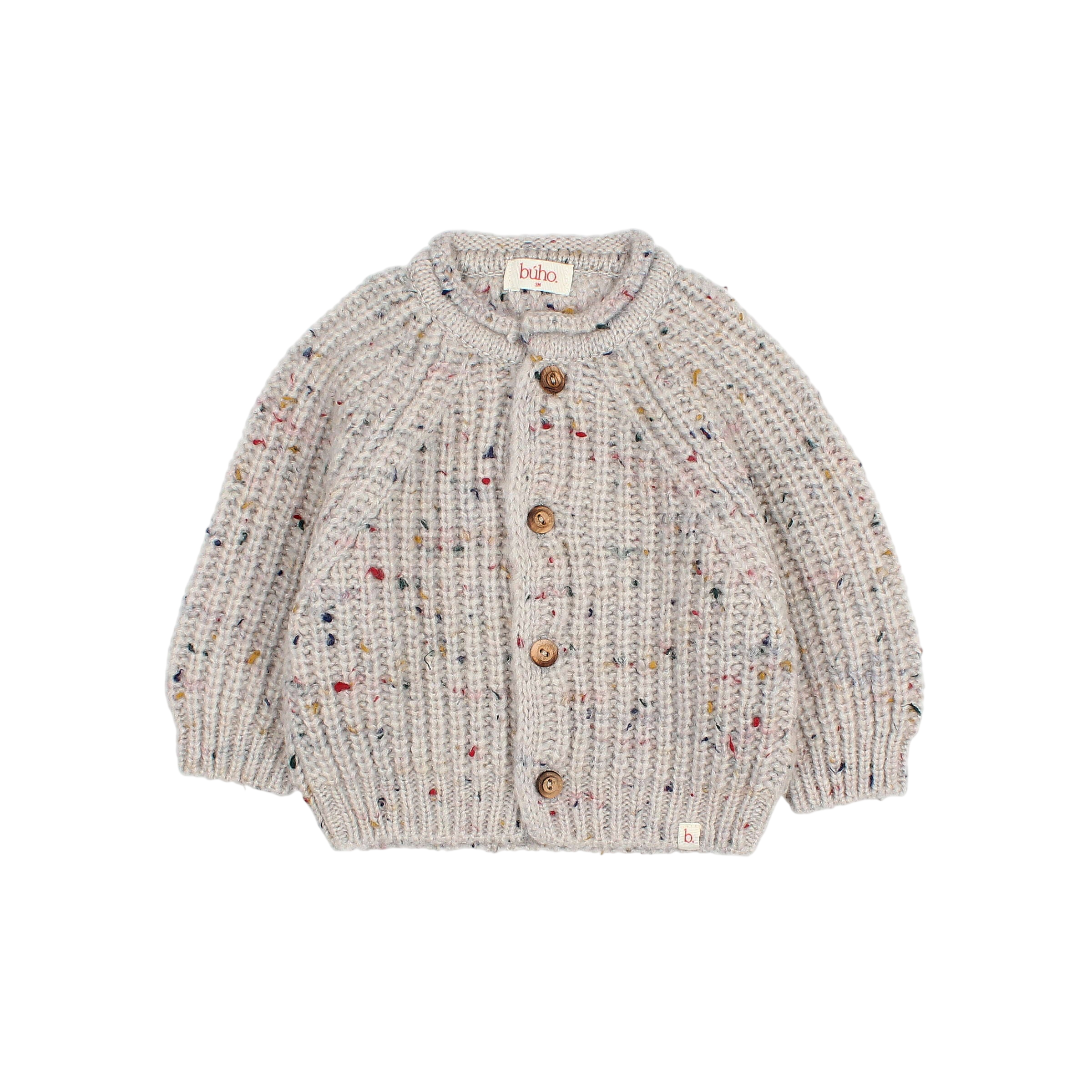 Botonato Pearl Grey Baby Cardigan