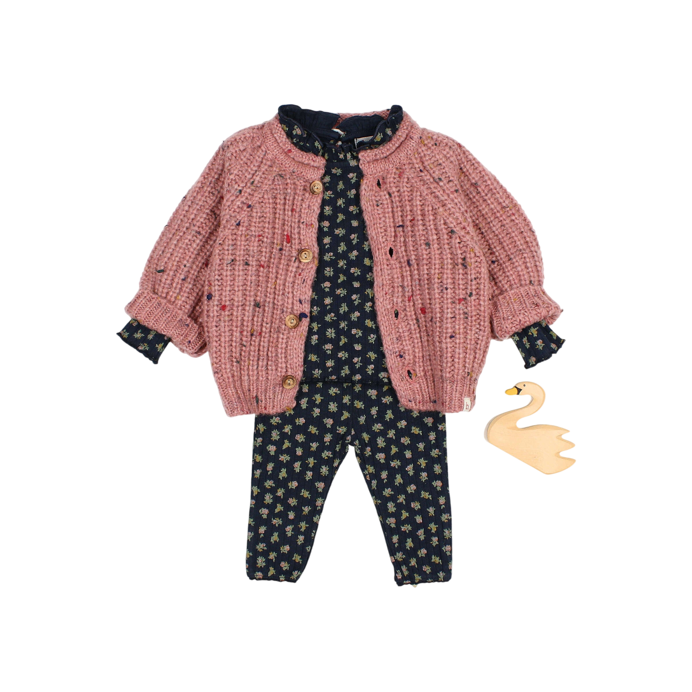 BB Botonato Peony Baby Cardigan