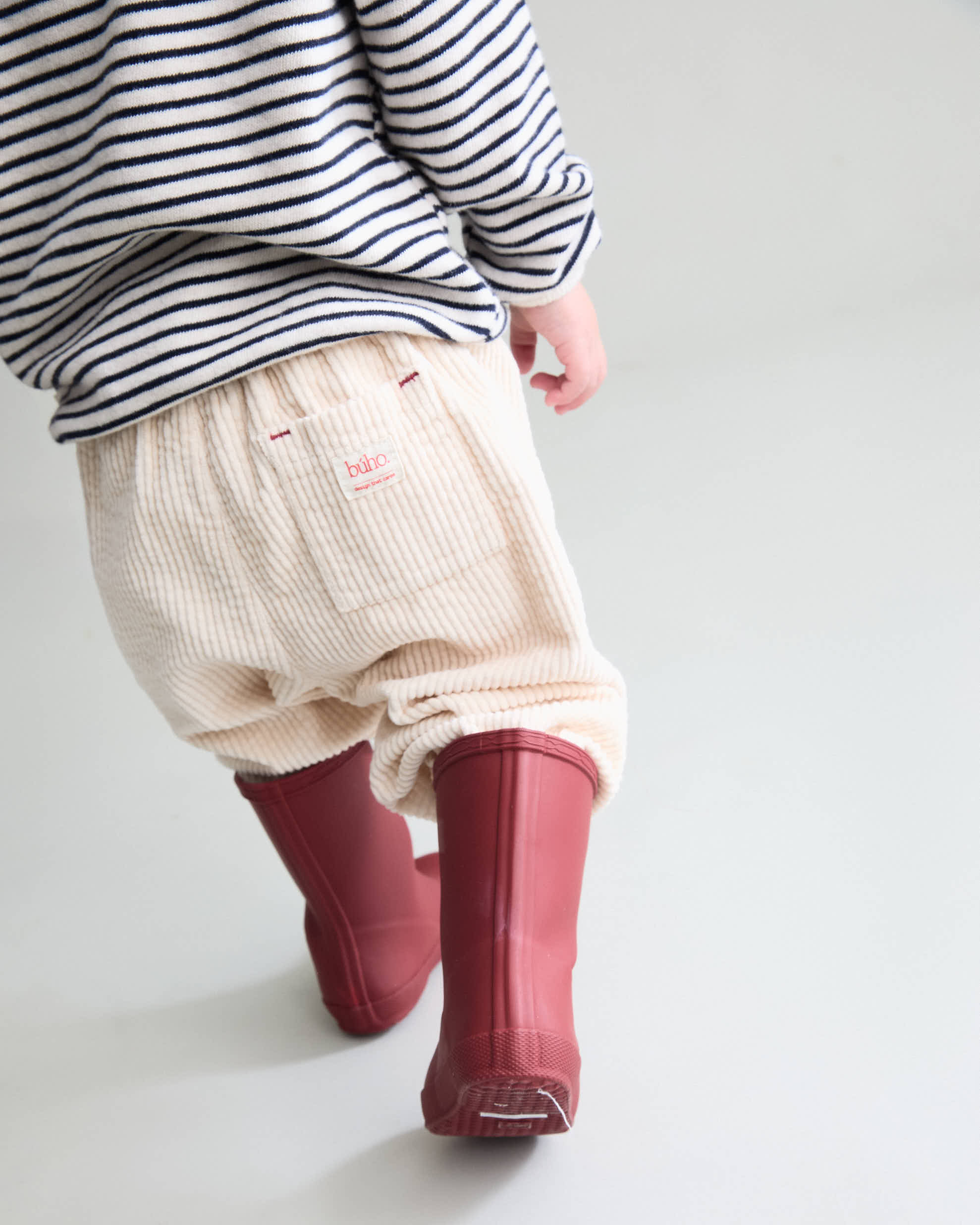 Pantalon pour bébé en velours côtelé naturel