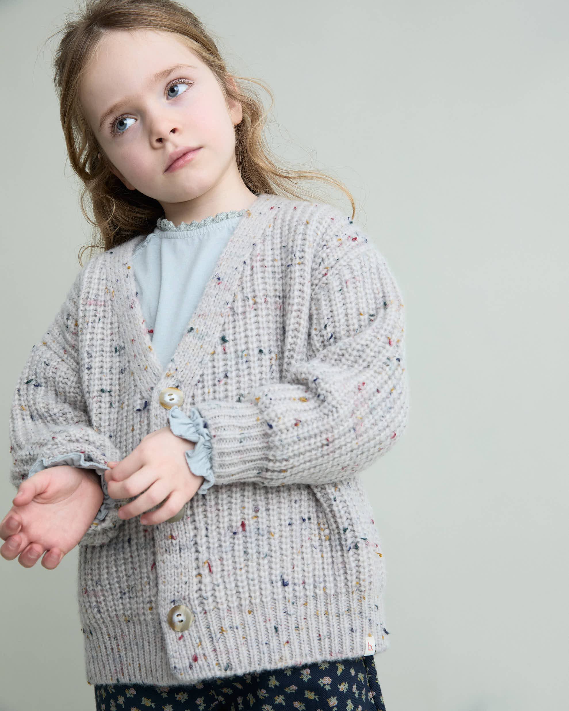Cardigan Botonato gris perle