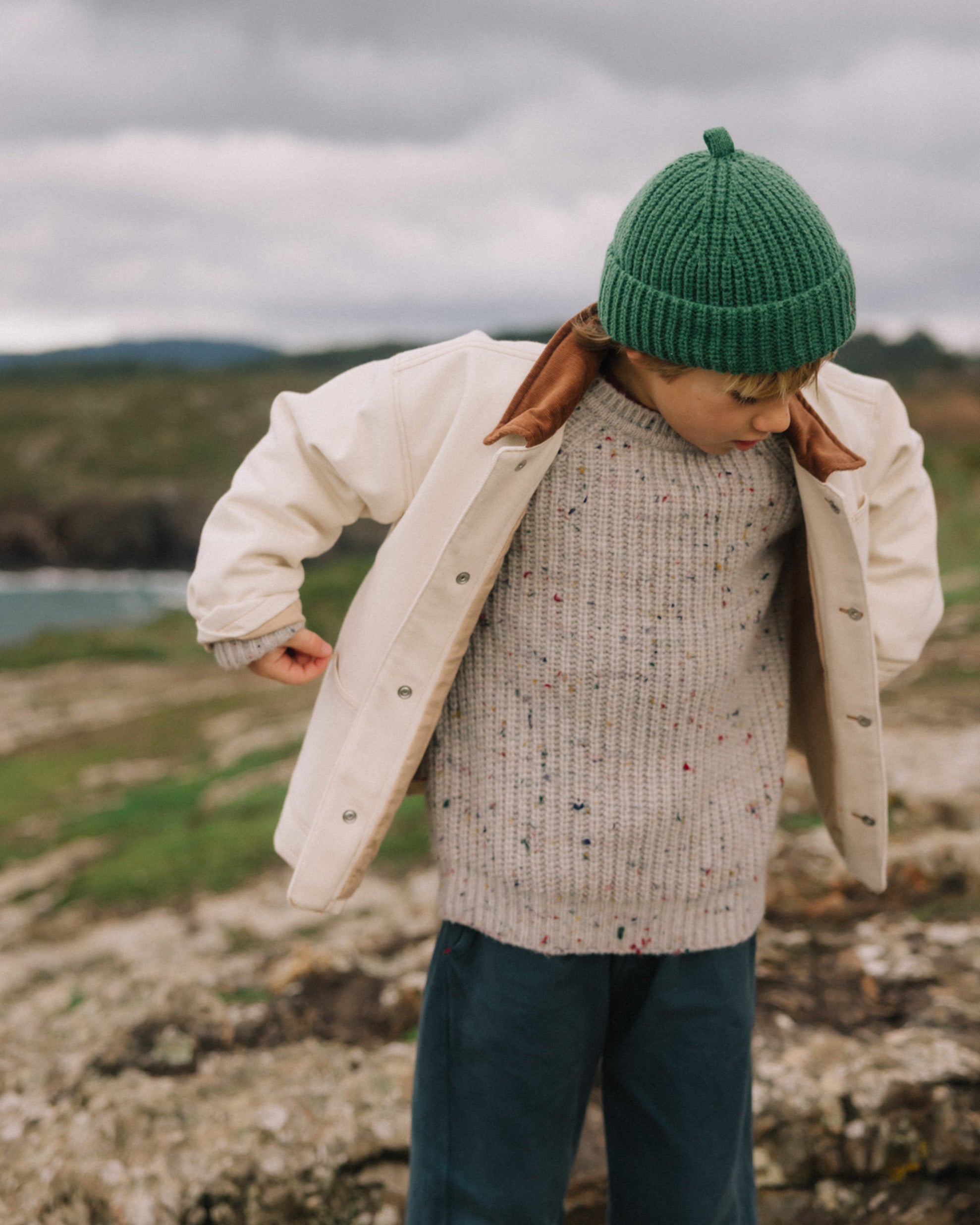 Botonato Pearl Gray Knit Sweater
