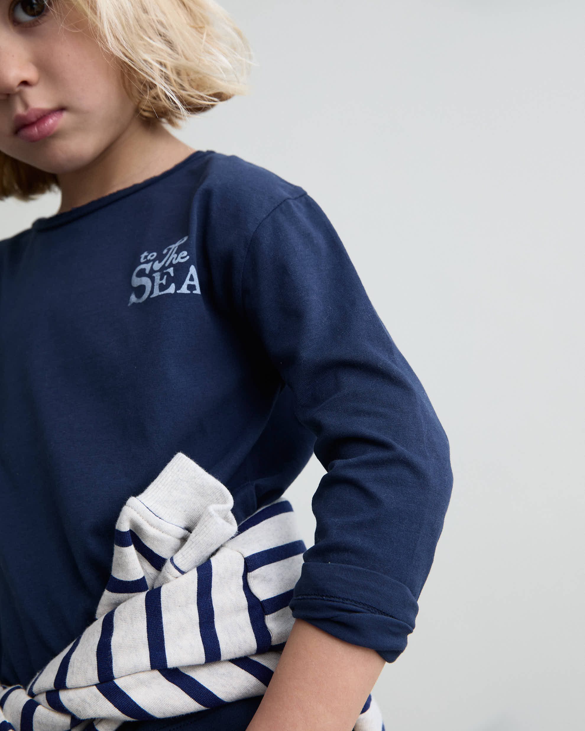 T-shirt à manches longues Whale Navy