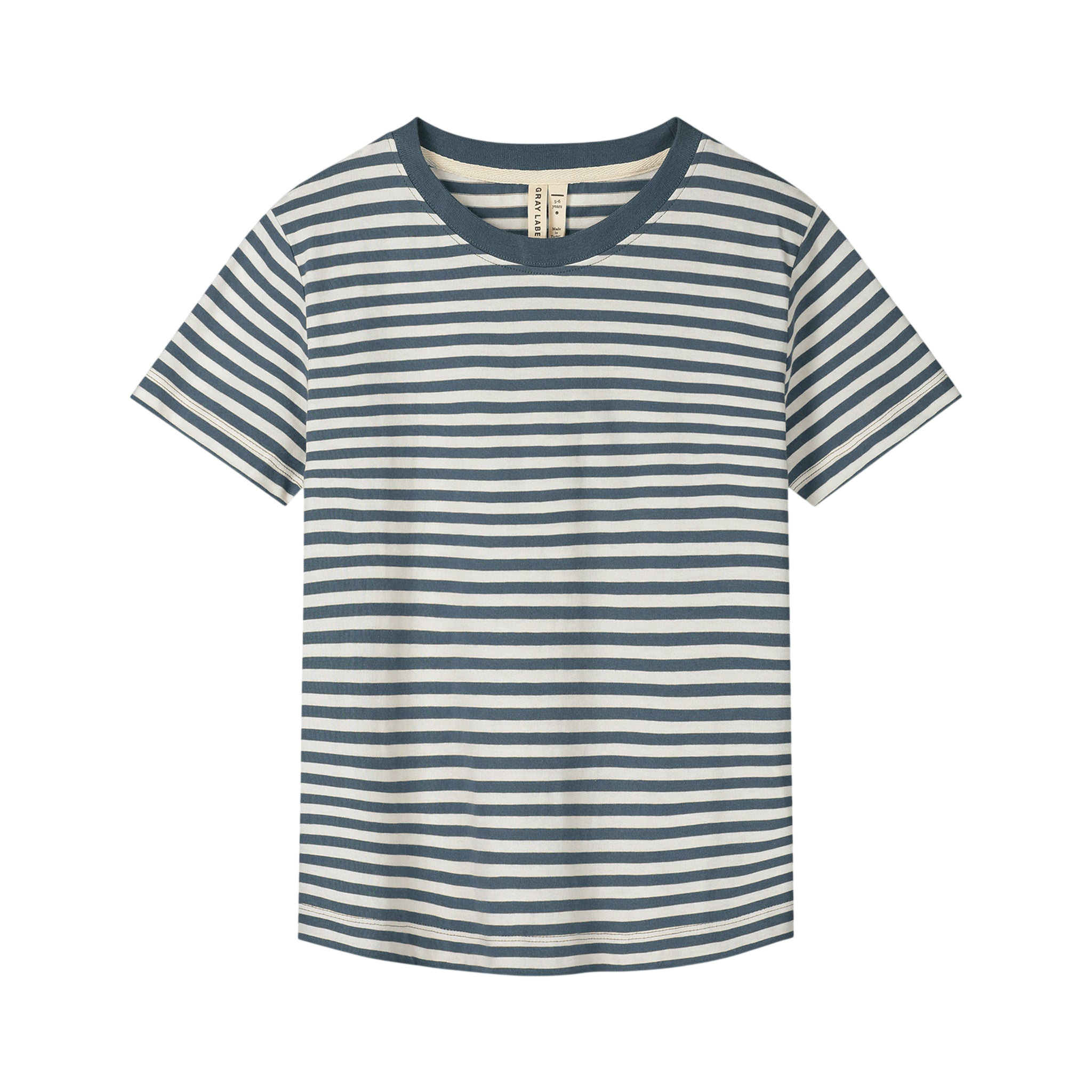 Oversized T-Shirt GOTS Blue, Gray, Cream / Oversized Tee GOTS Blue, Gray, Cream