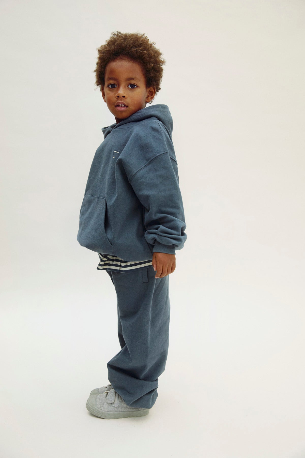 Track Pants GOTS Blue Gray