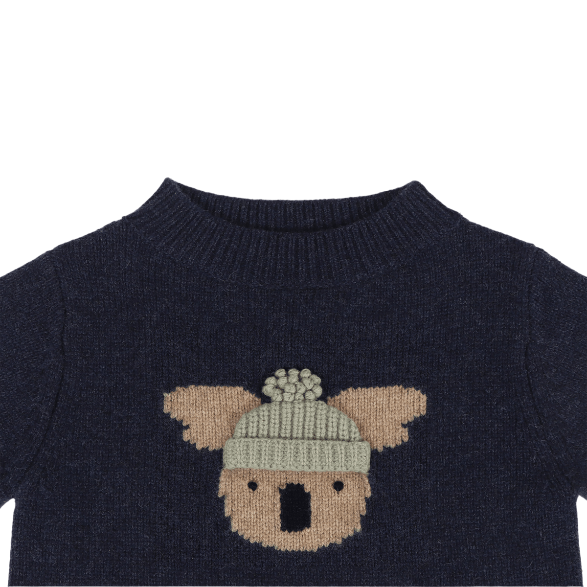 Long-Sleeve Shirt "Denn Merino Koala" Navy Blue Melange