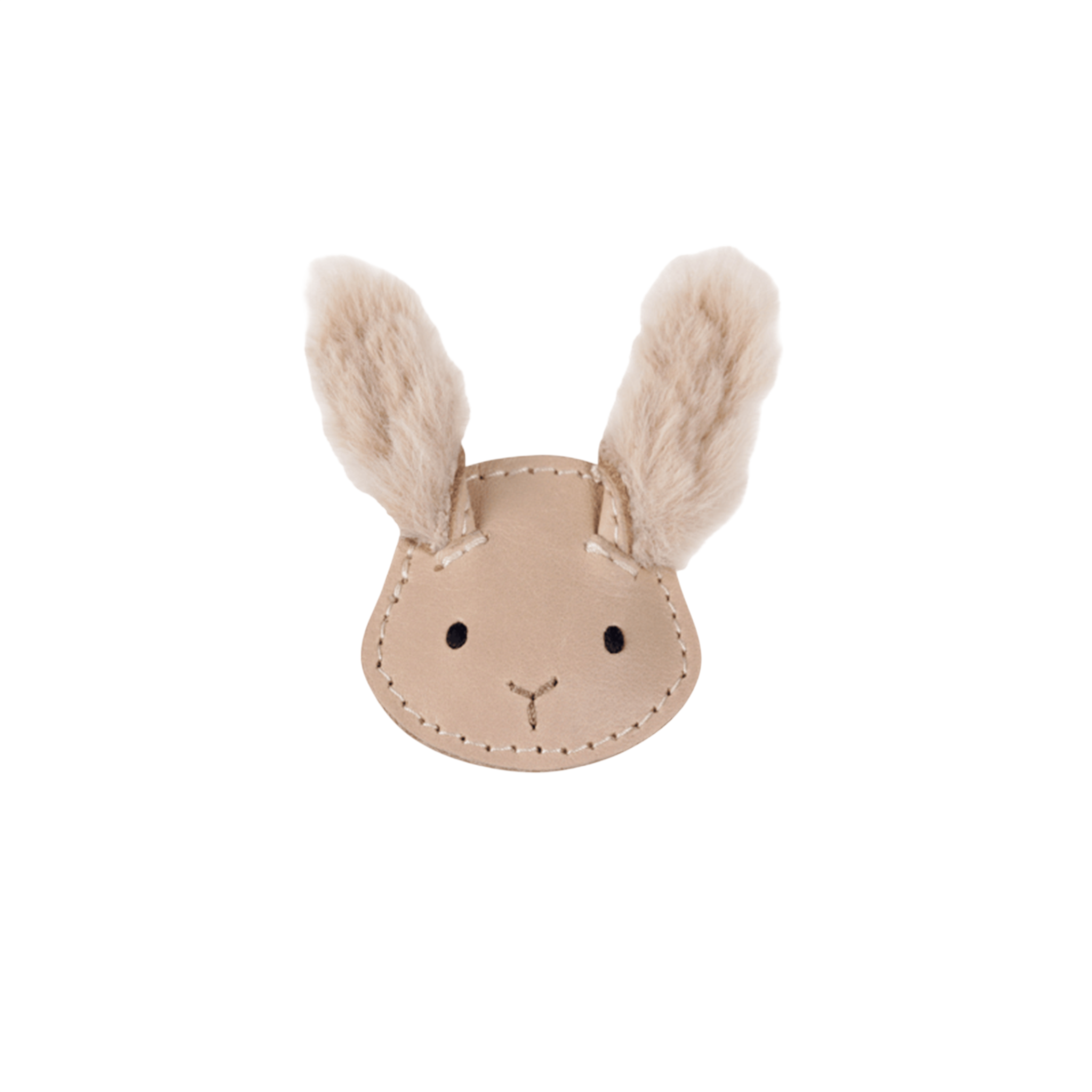Josy Exclusive Fluffy Bunny Hair Clip in Light Rust Leather / Josy Exclusive Hair Clip Fluffy Bunny in Light Rust Leather