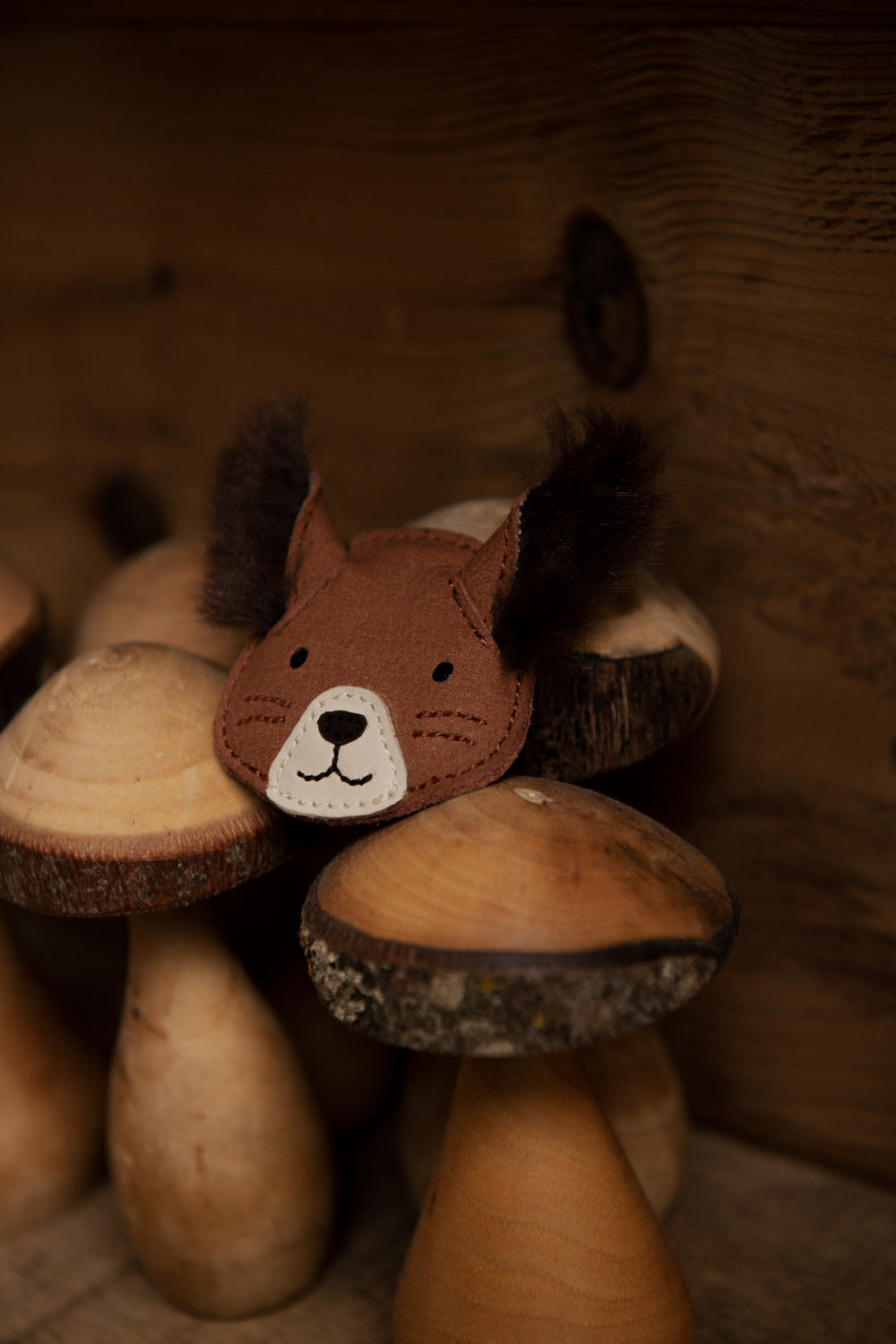 Haarspange Josy Exclusive Fluffy Squirrel Walnut nubuck