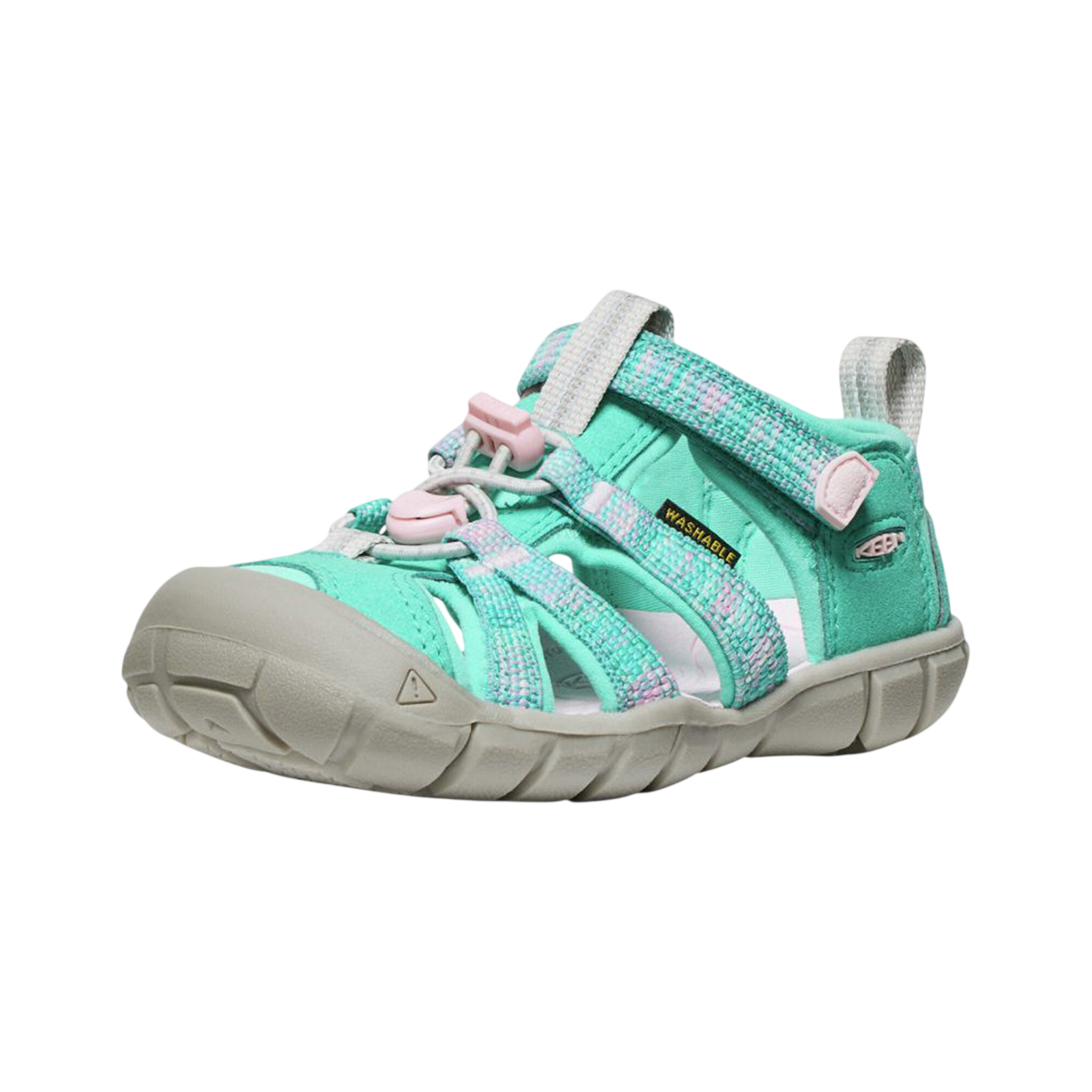 C Seacamp II CNX Water Sandals, Bright Aqua/Giggle Pink