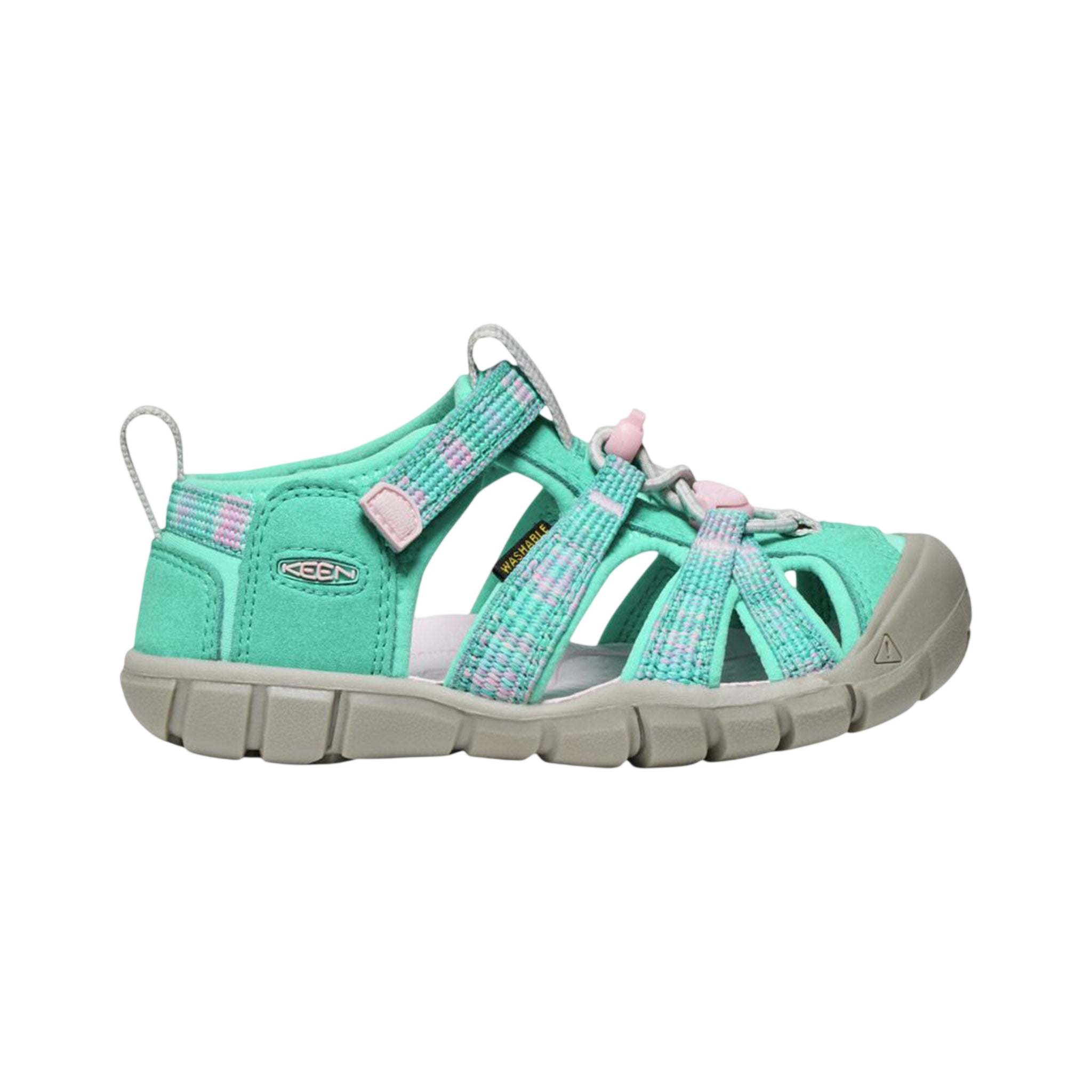 C Seacamp II CNX Water Sandals, Bright Aqua/Giggle Pink