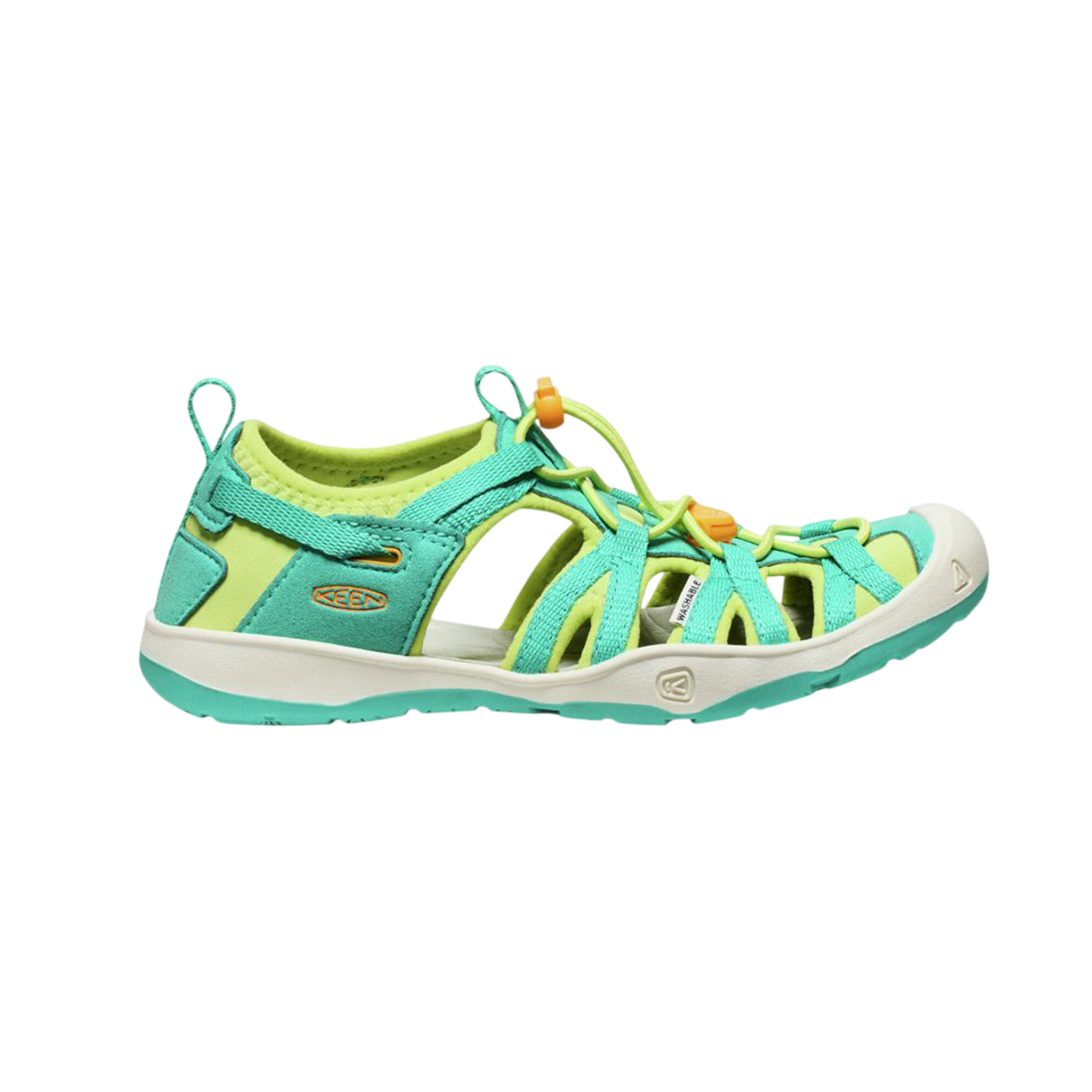 Y Moxie Sandals, Bright Aqua/Bright Marigold