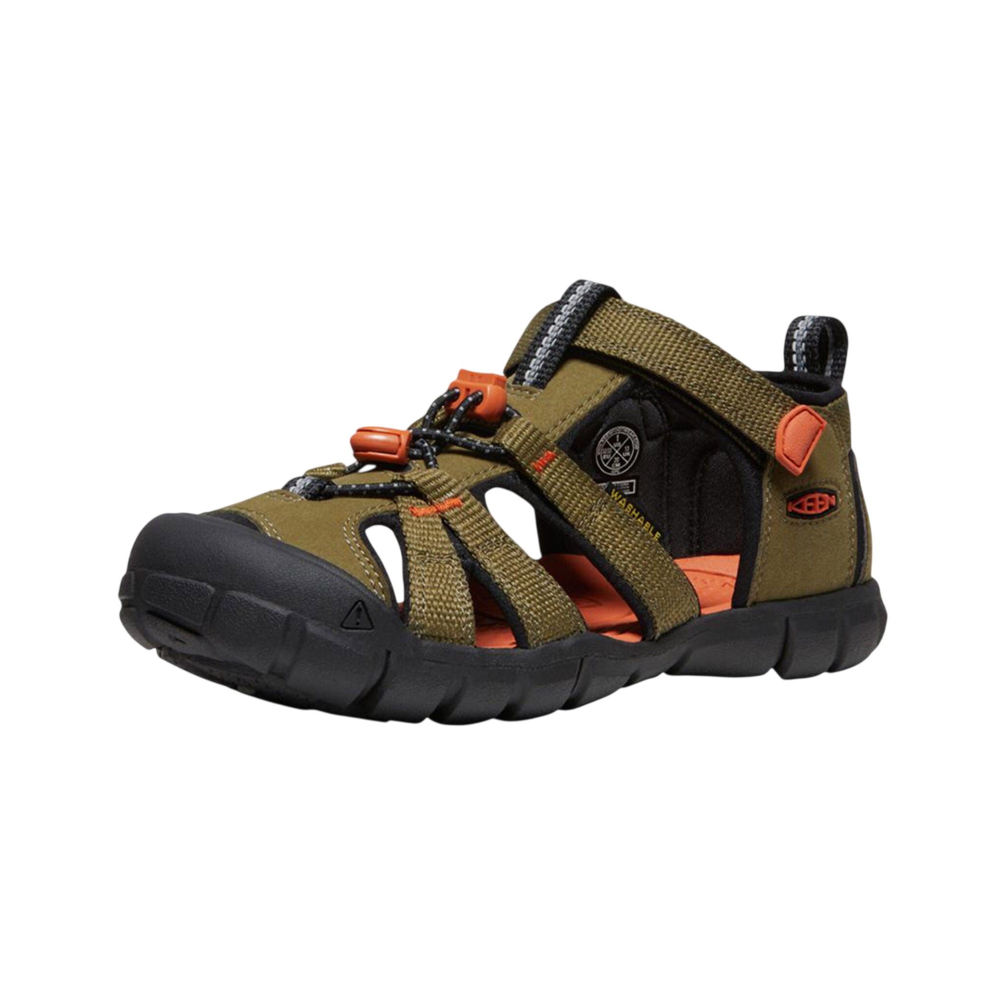 Y Seacamp II CNX Water Sandals, Dark Olive/Gold Flame