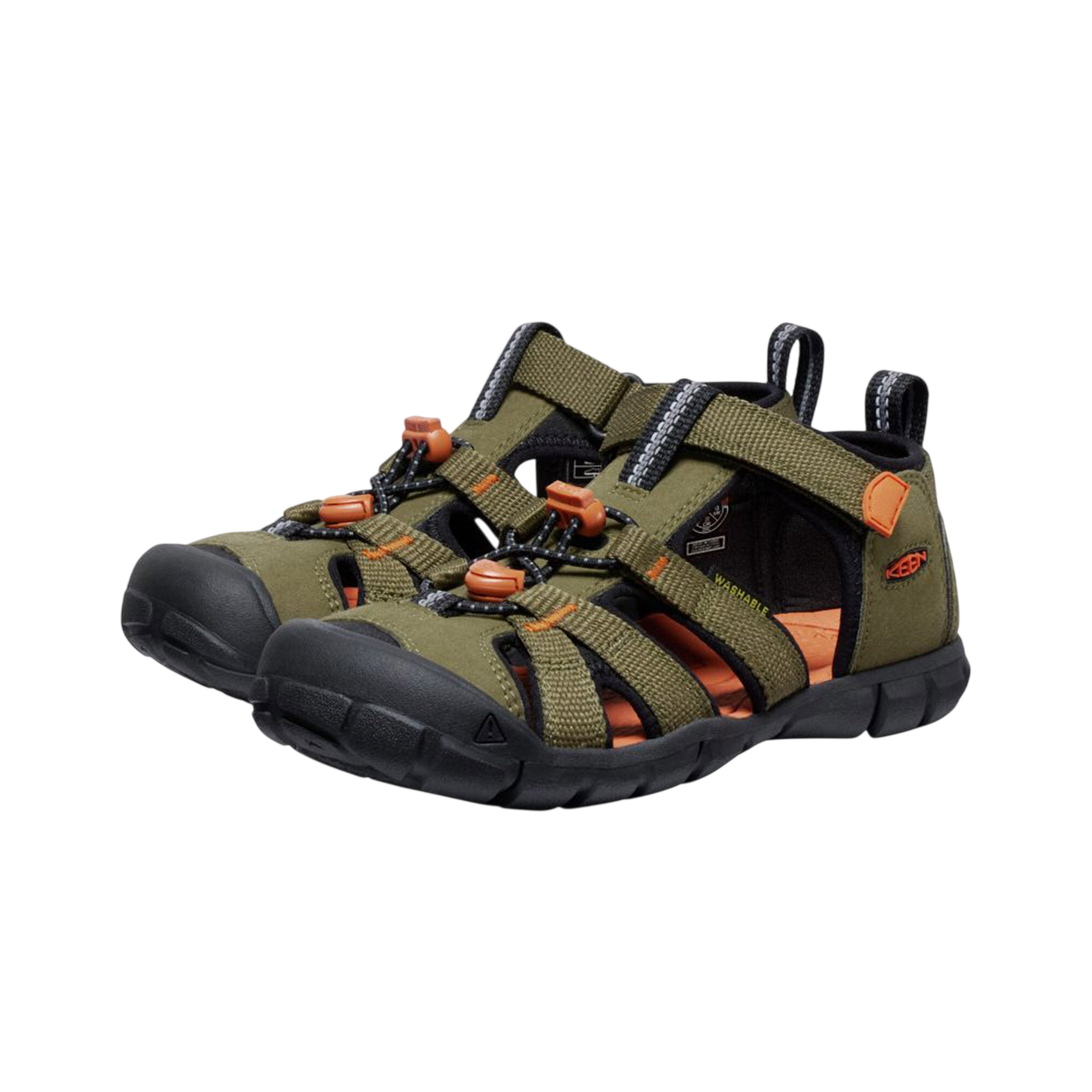 Y Seacamp II CNX Water Sandals, Dark Olive/Gold Flame