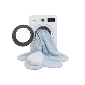 Puffy Dream Blue Washable Rug