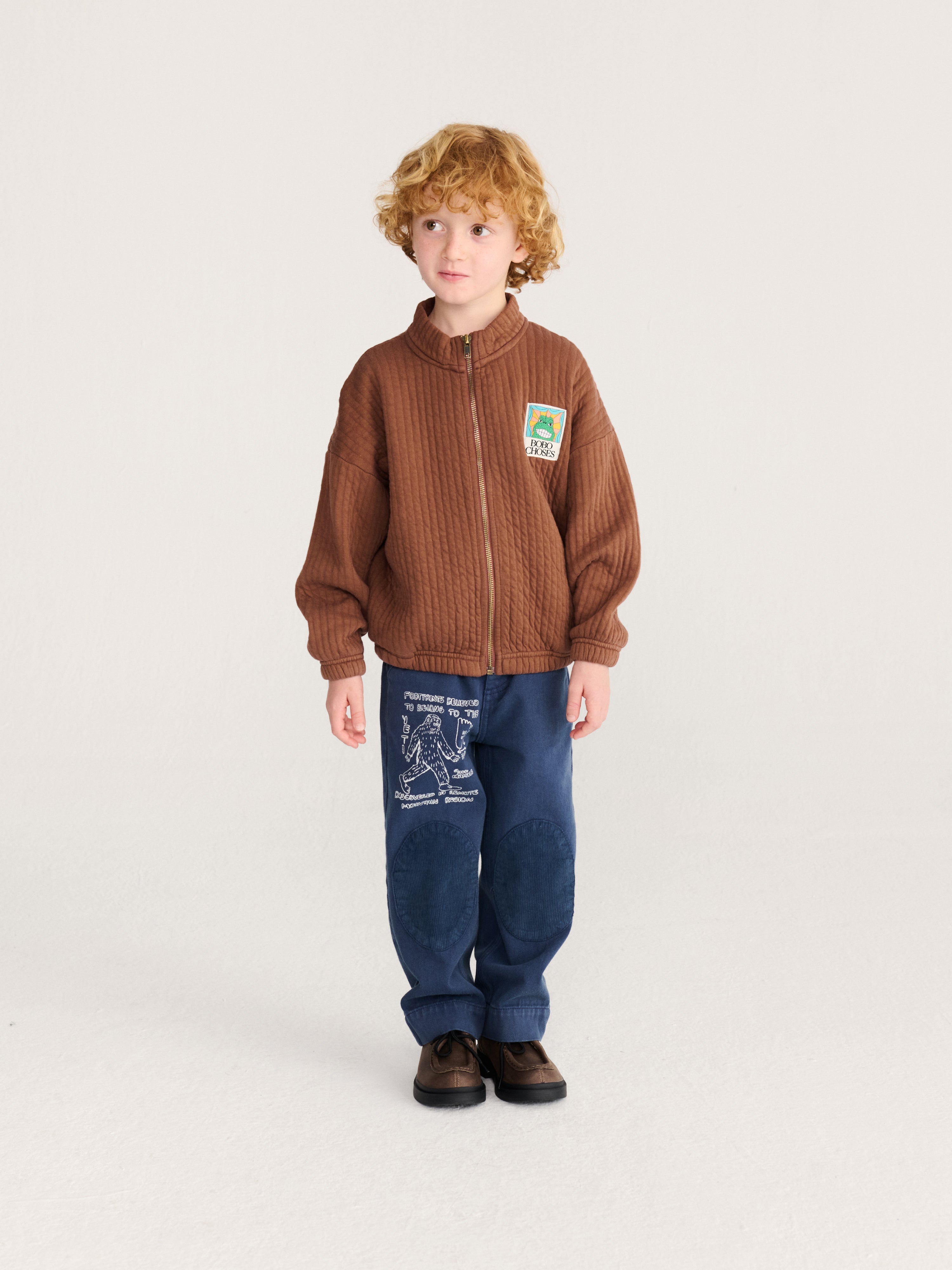 Sweatshirtjacke Beast Tag Brown