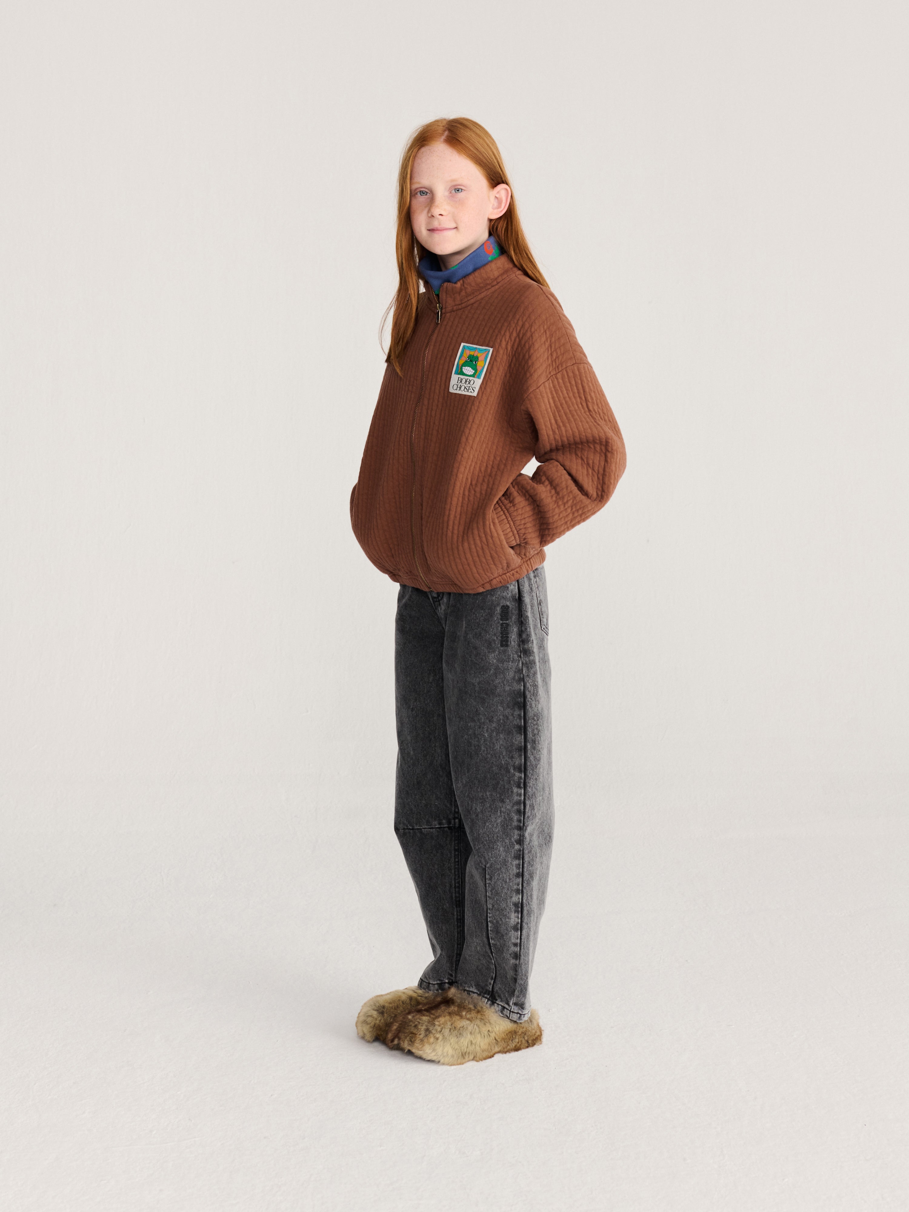 Sweatshirtjacke Beast Tag Brown