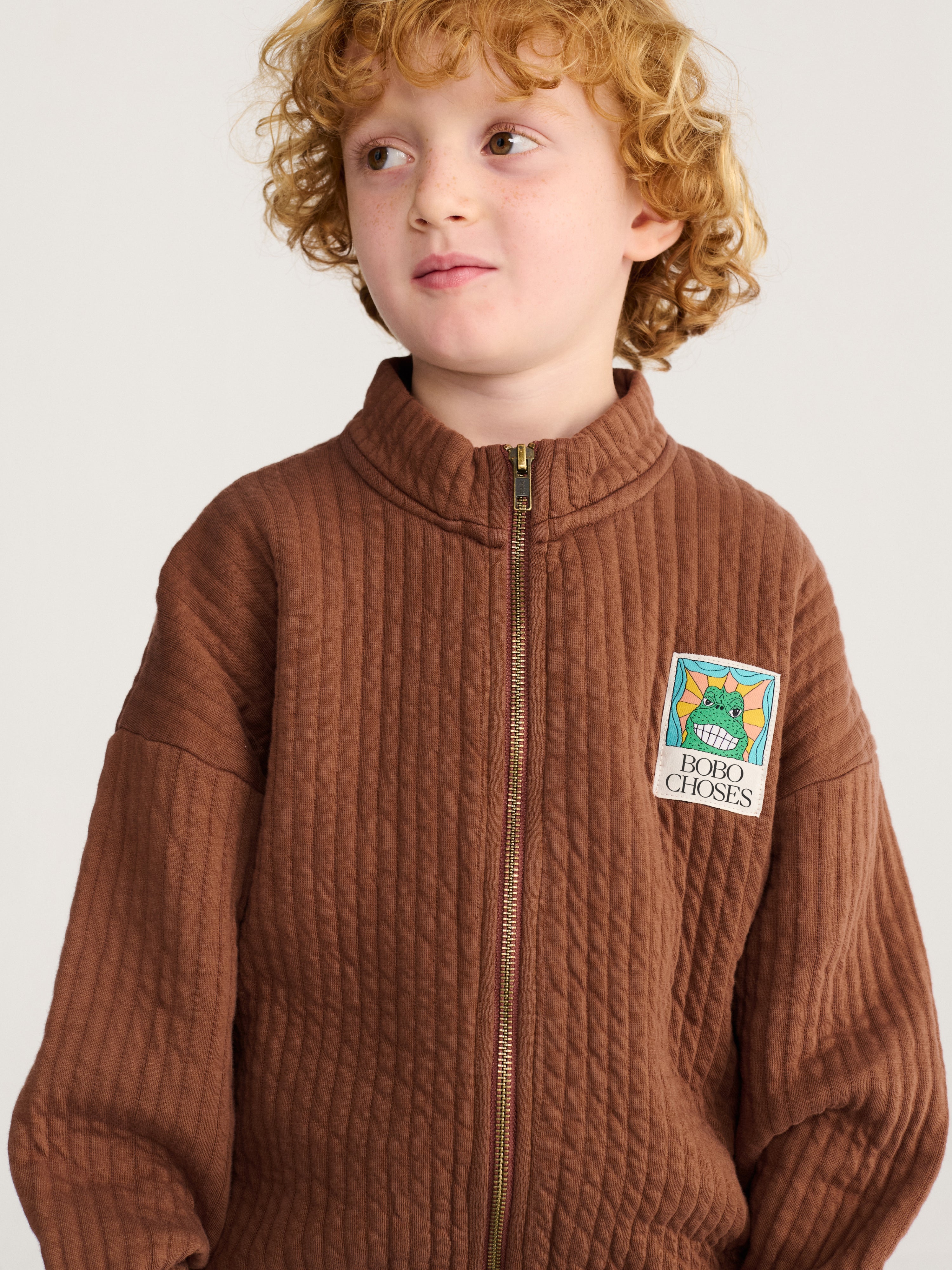Sweatshirtjacke Beast Tag Brown