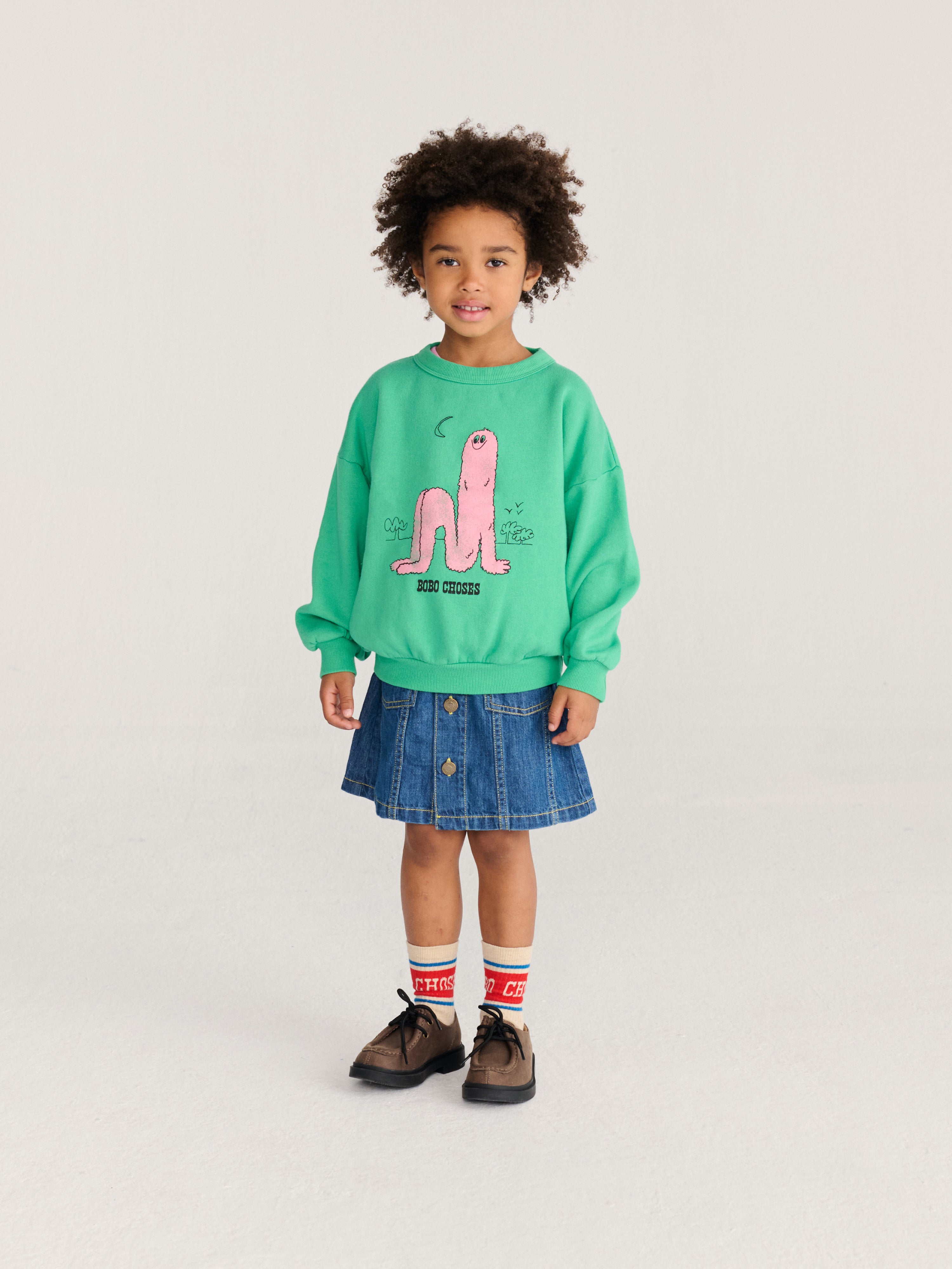 Sweatshirt Long Puff Green
