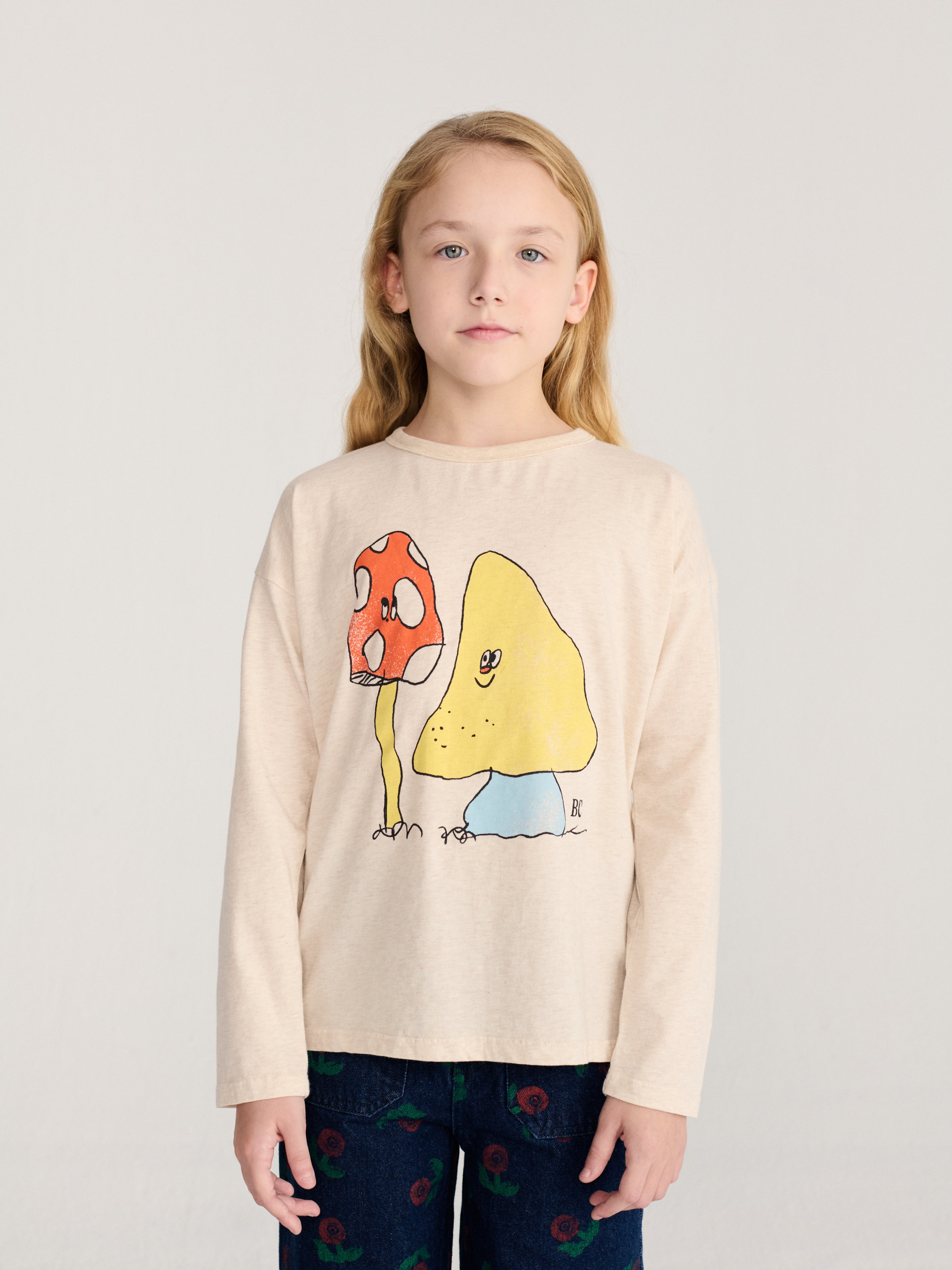 Langarmshirt Mush Monster Duo beige