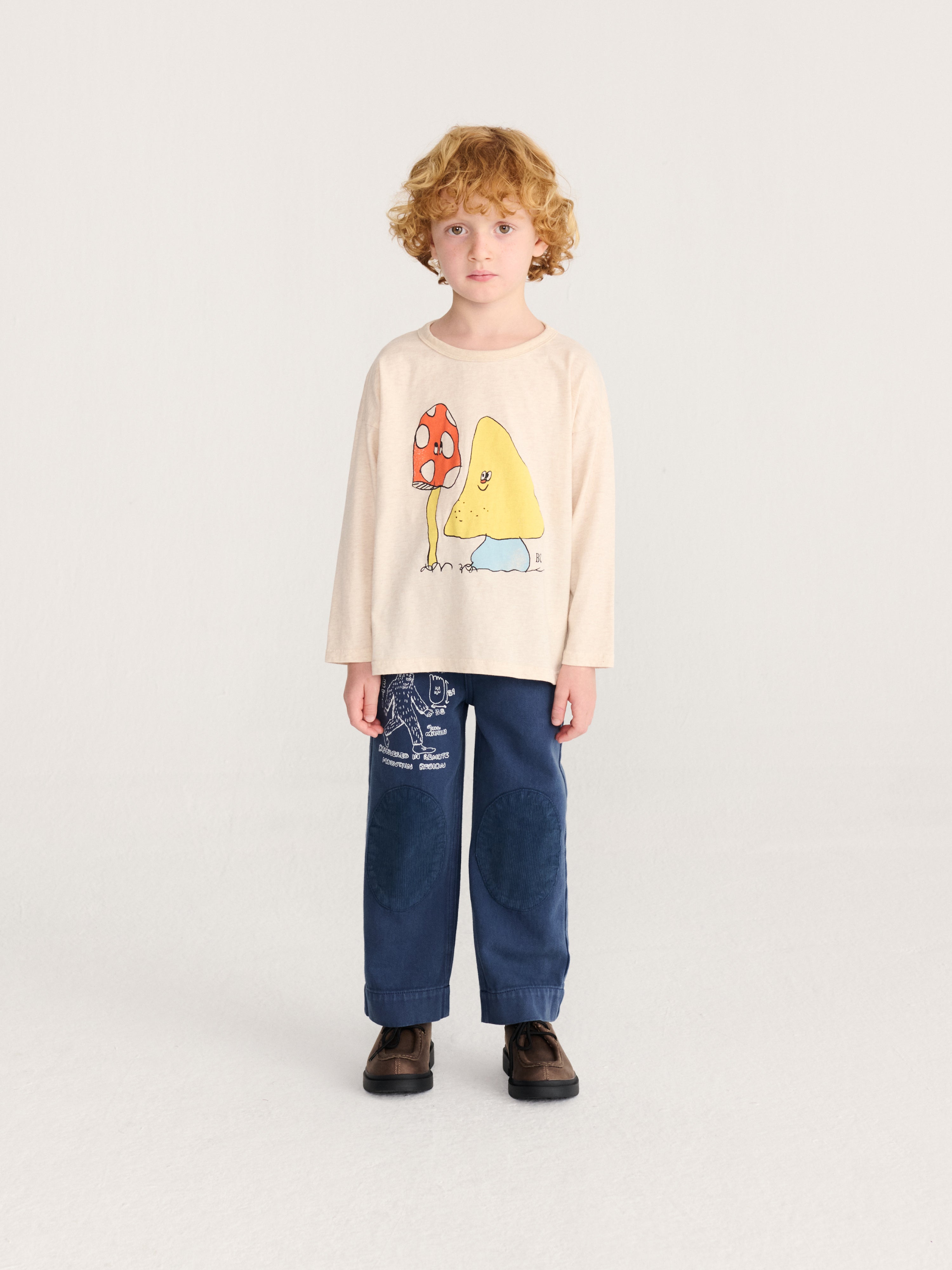 Langarmshirt Mush Monster Duo beige
