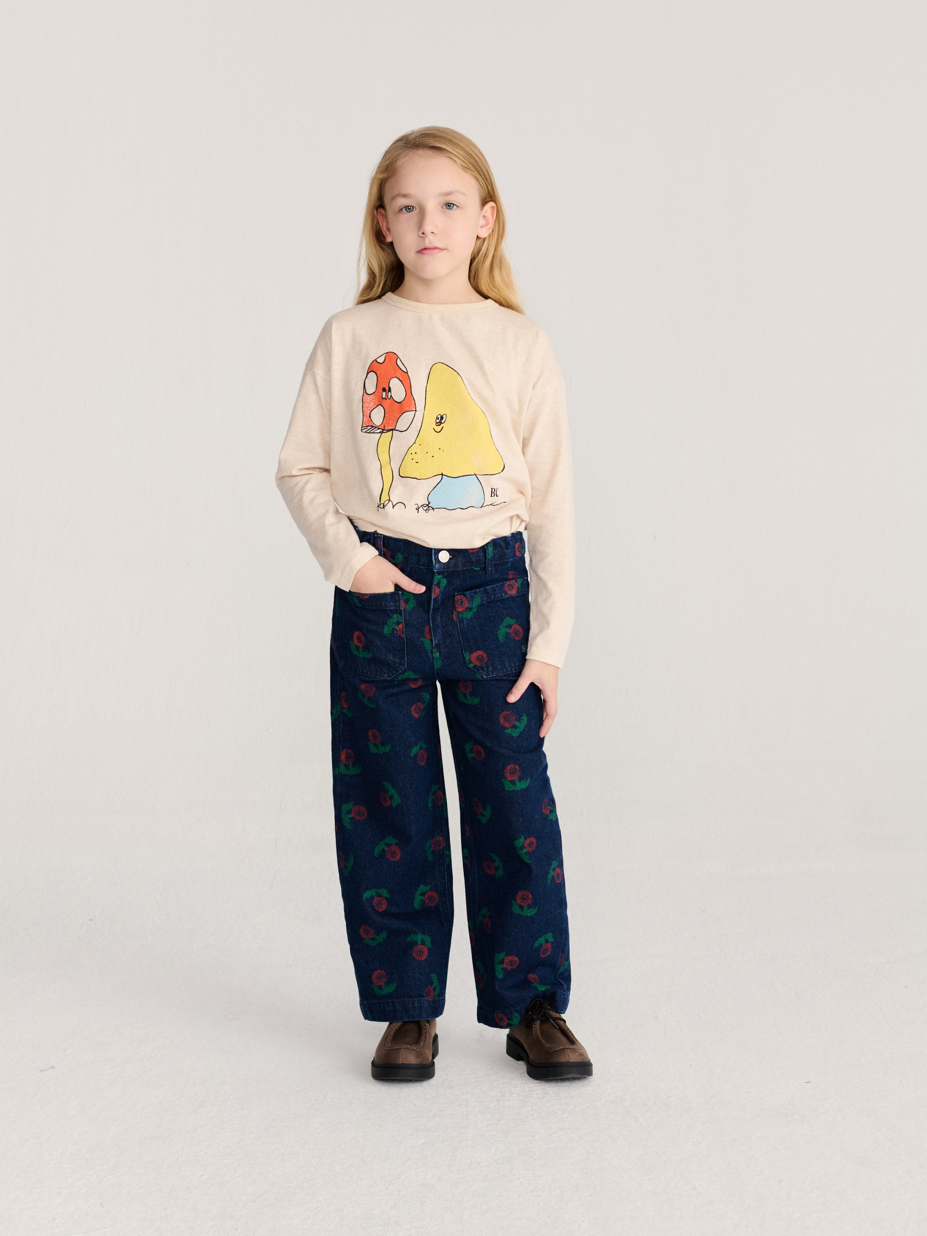 Langarmshirt Mush Monster Duo beige