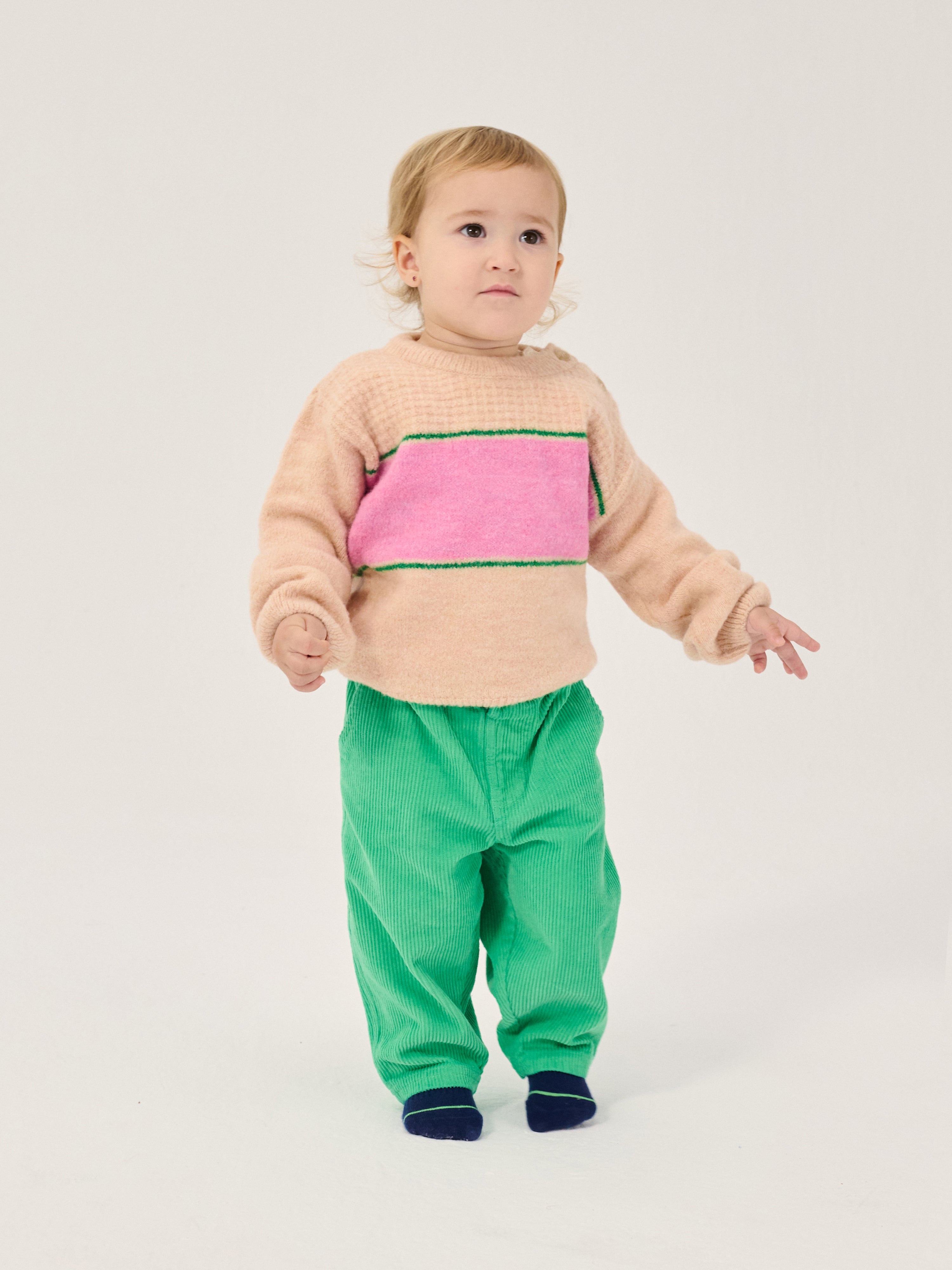 Pantalon pour bébé Mush Monster en velours côtelé vert / Pantalon en velours côtelé Mush Monsters Duo