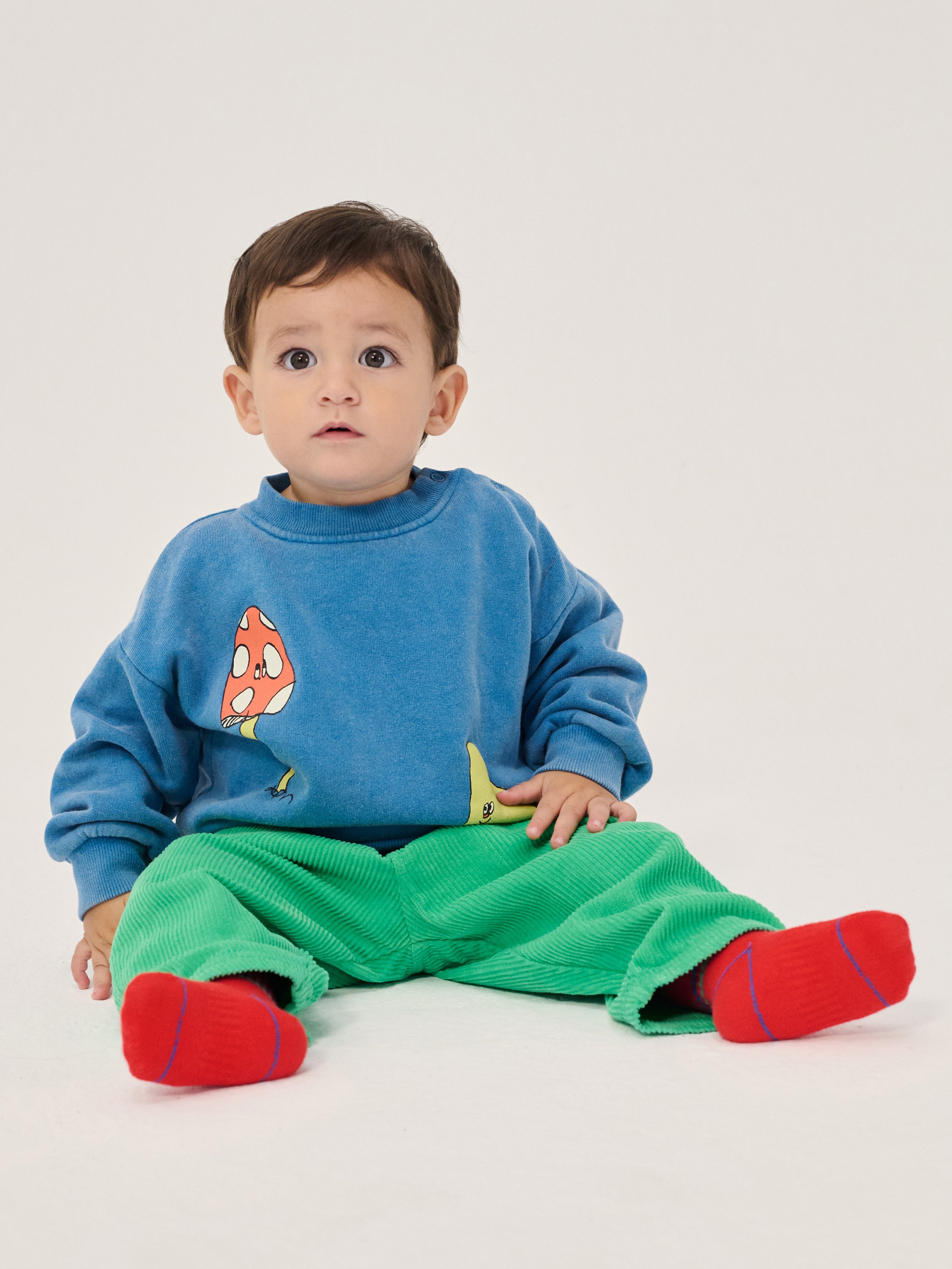 Pantalon pour bébé Mush Monster en velours côtelé vert / Pantalon en velours côtelé Mush Monsters Duo