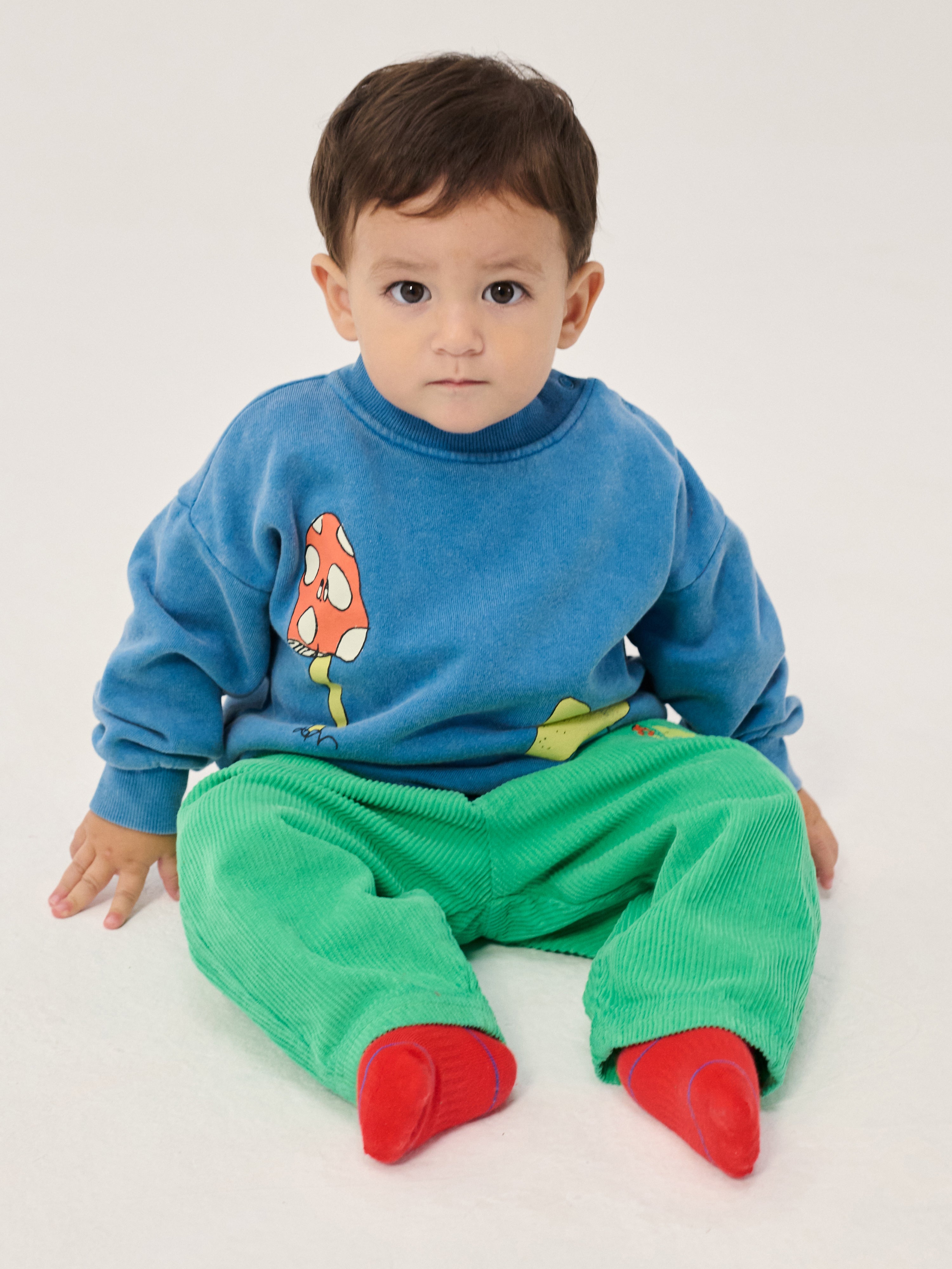 Pantalon pour bébé Mush Monster en velours côtelé vert / Pantalon en velours côtelé Mush Monsters Duo