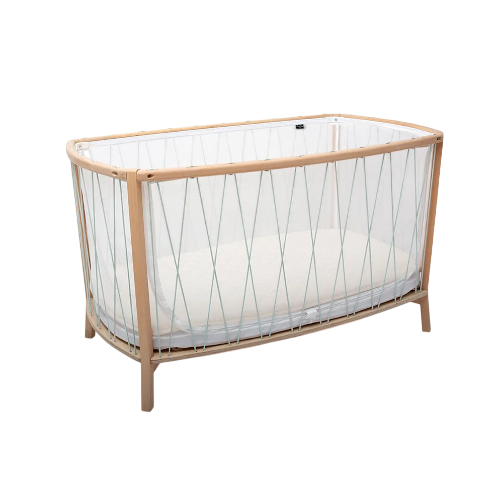 Babybett KIMI Kit 120 mit Matratze & Matratzenauflage Organic Lichen