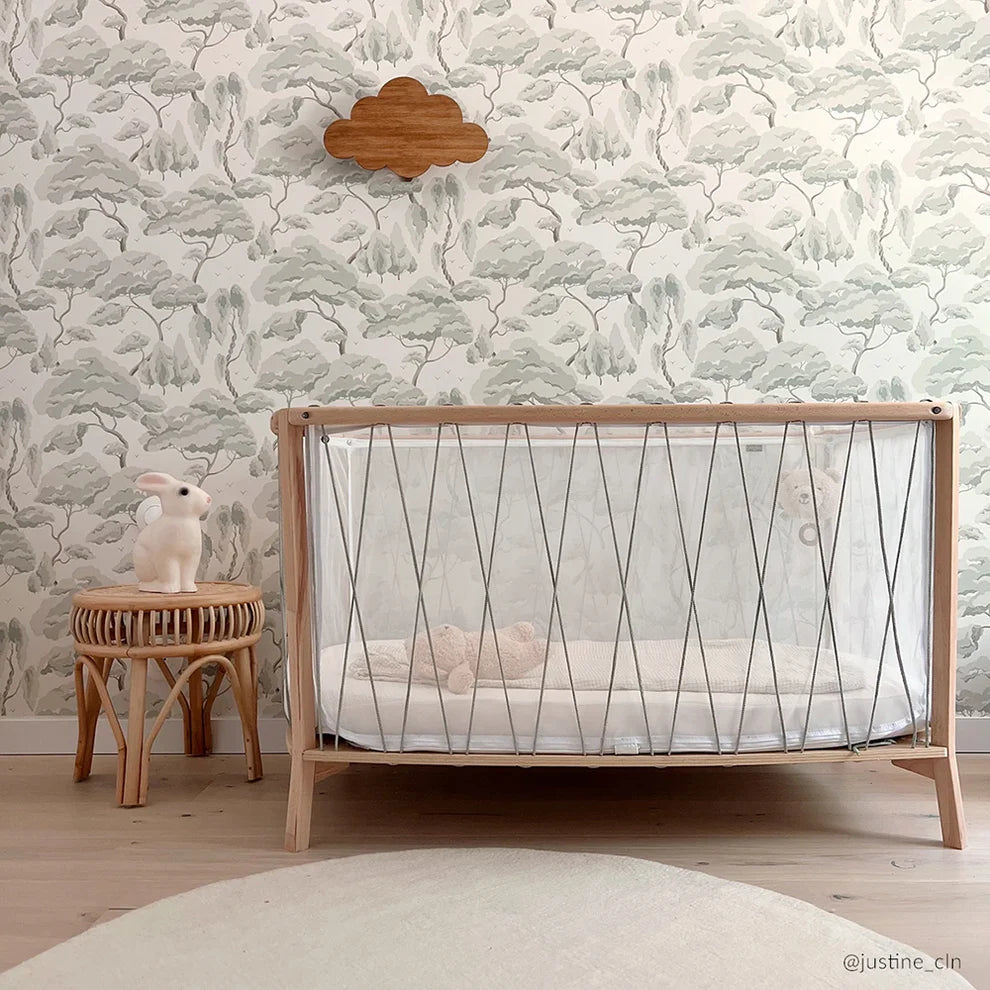 Babybett KIMI Kit 120 mit Matratze & Matratzenauflage Organic Lichen