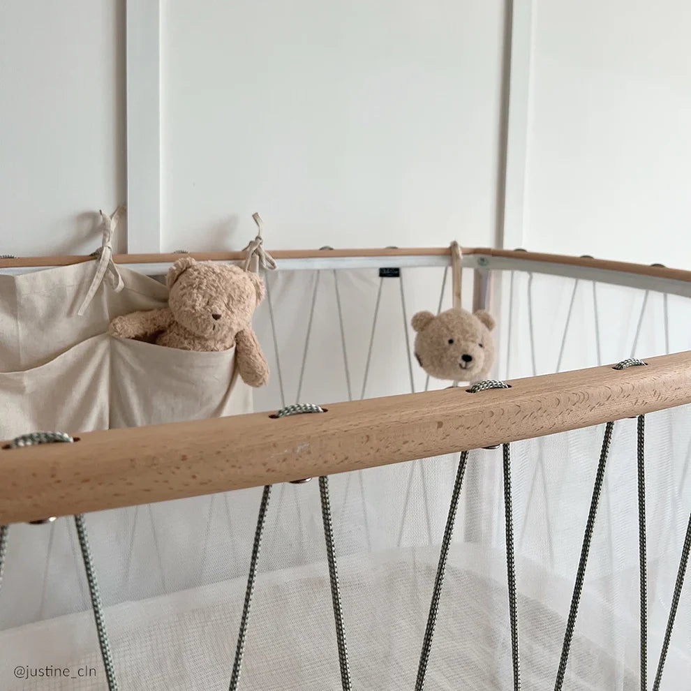 Babybett KIMI Kit 120 mit Matratze & Matratzenauflage Organic Lichen