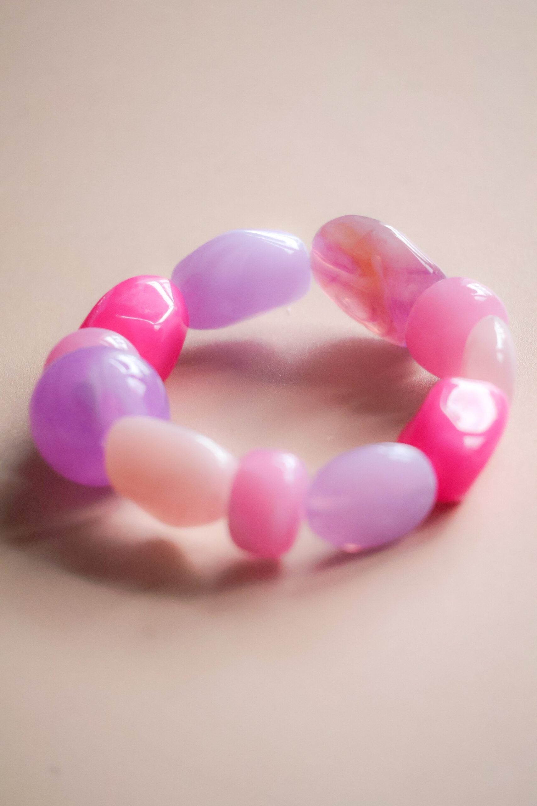 Bracelet Tube Set3 bleu vert blanc jaune rose