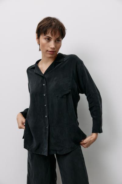 Bluse Woven Cupro graphite