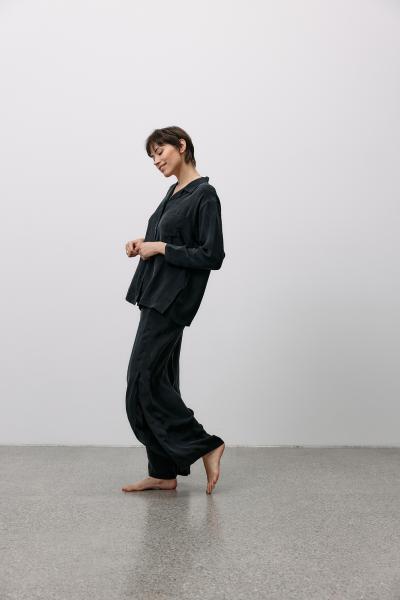 Bluse Woven Cupro graphite