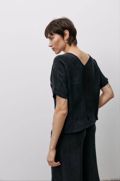 Top Woven Cupro Reversible Graphite