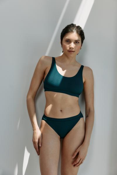 Haut de bikini Hybrid, bleu sarcelle foncé