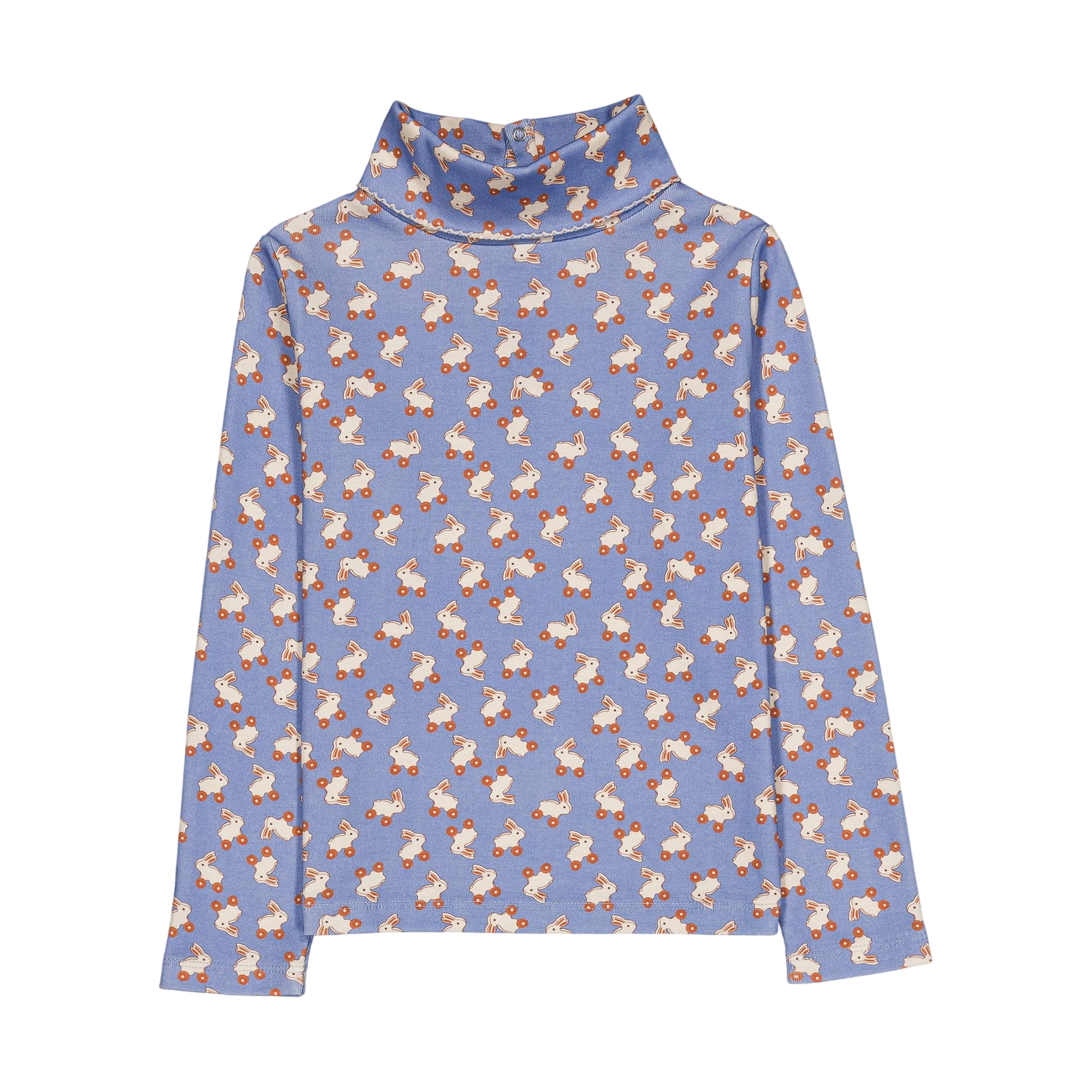 Twiggy Rabbit Blue Long-Sleeve T-Shirt