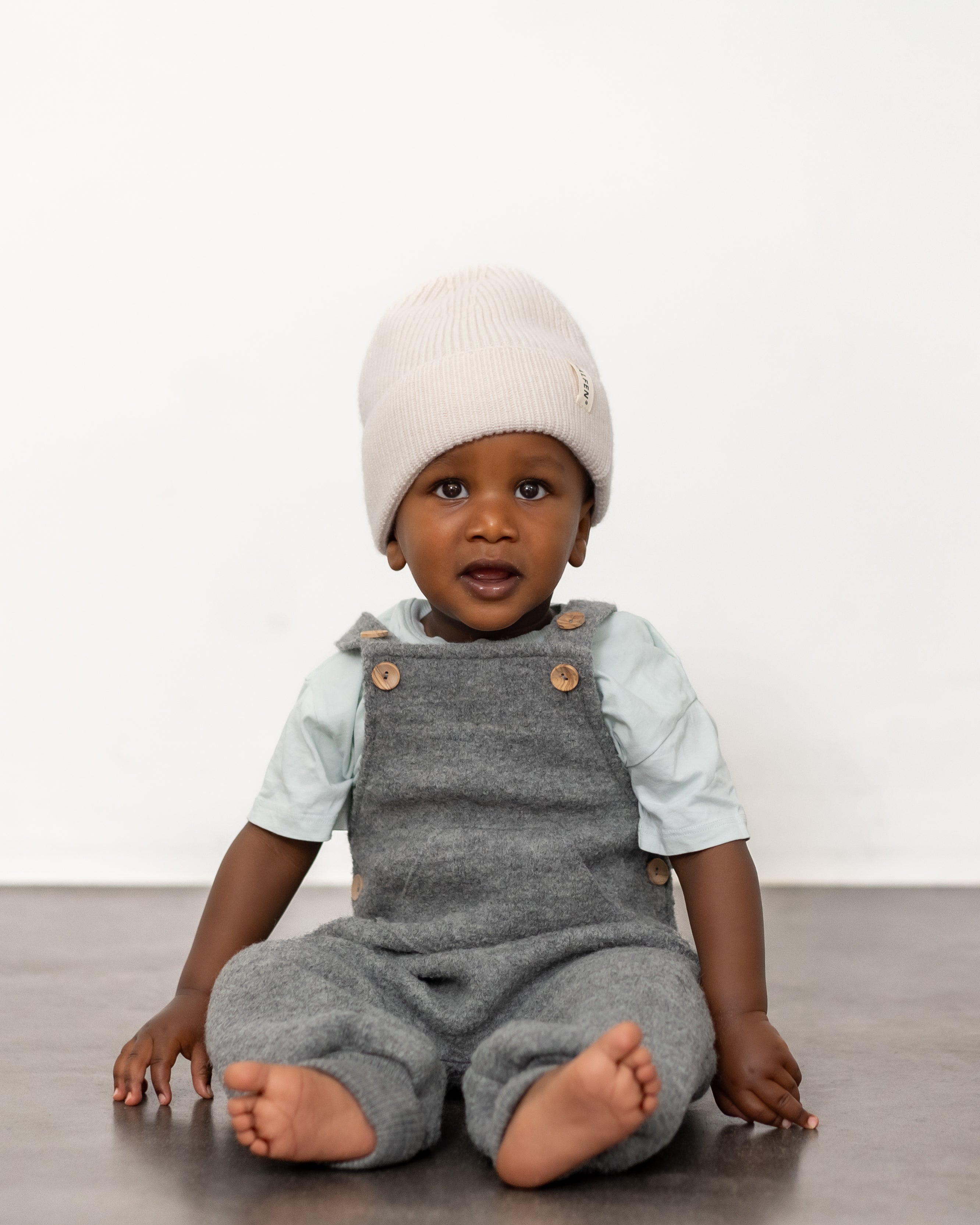 Beanie Merinowolle Natur