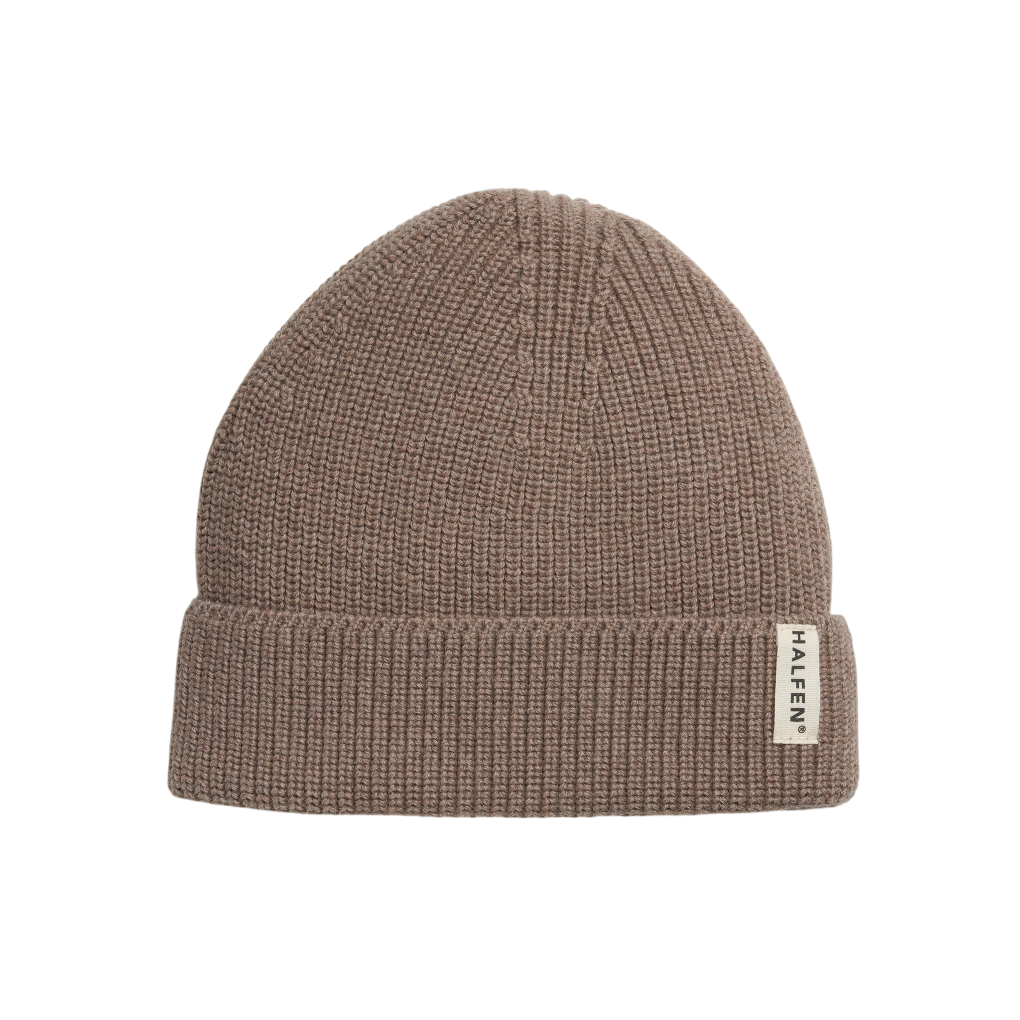 Beanie Merinowolle Nuss