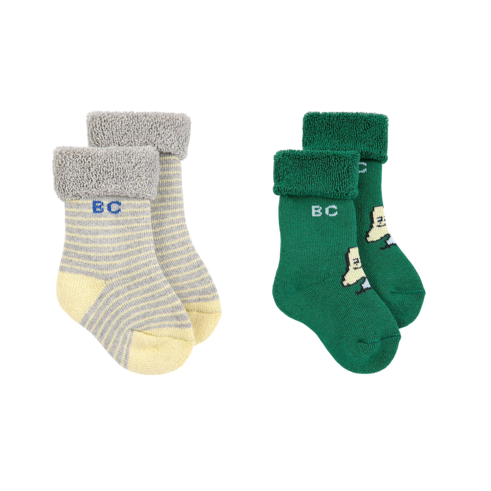 Lot de chaussettes pour bébé BC Mush Monster Green