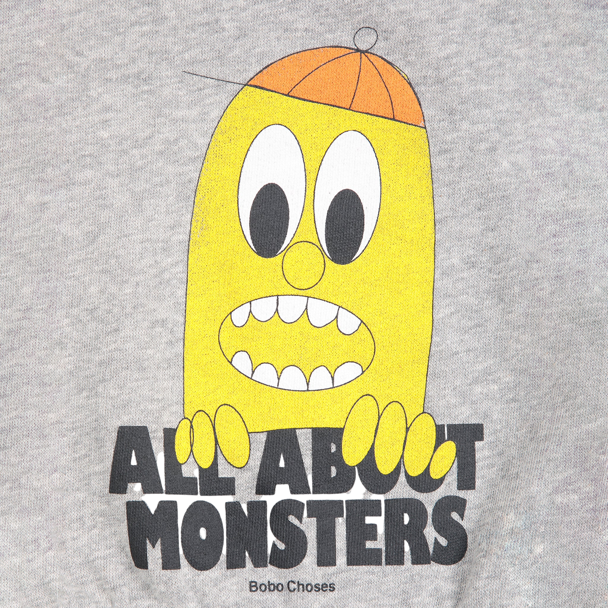 Baby Sweatshirt Bigtooth Lemon Light Heather Grey