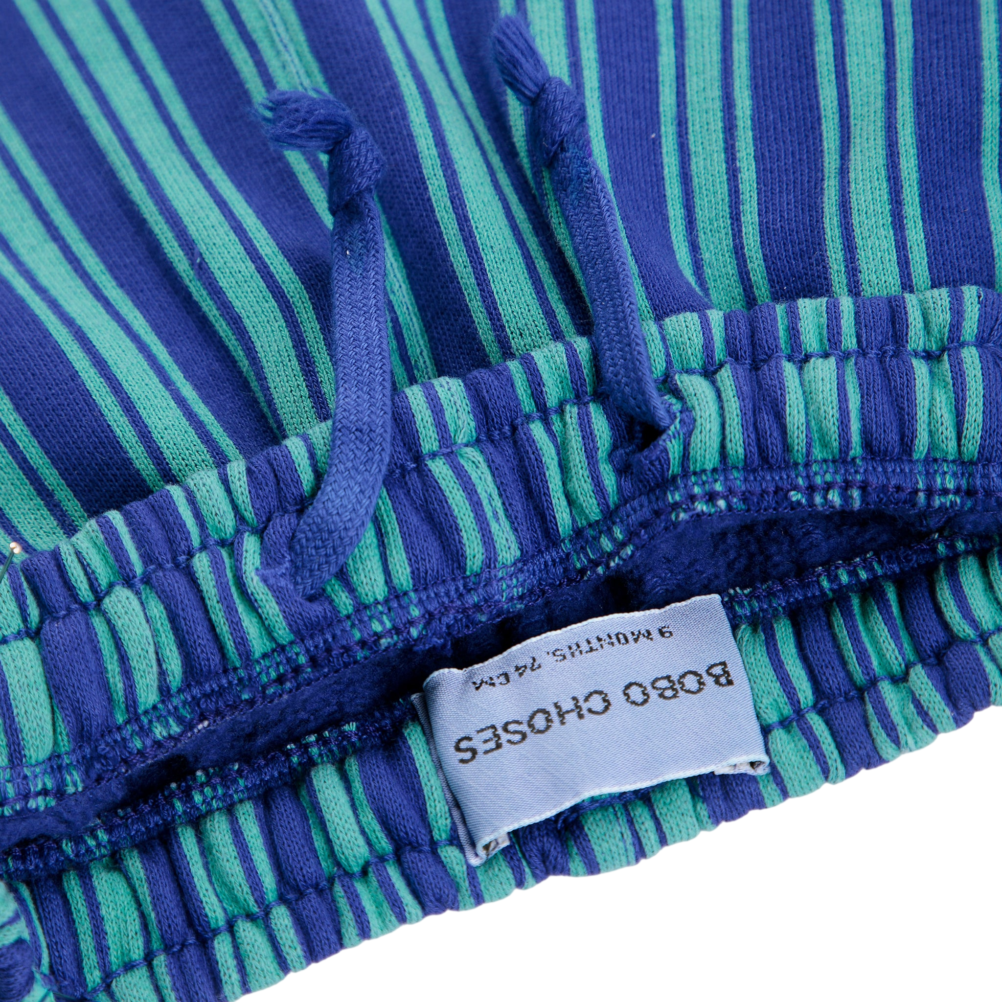 pantalon de sport booo bo choses rayé bleu / Pantalon de jogging Baby Booo Bo Choses Tag rayé
