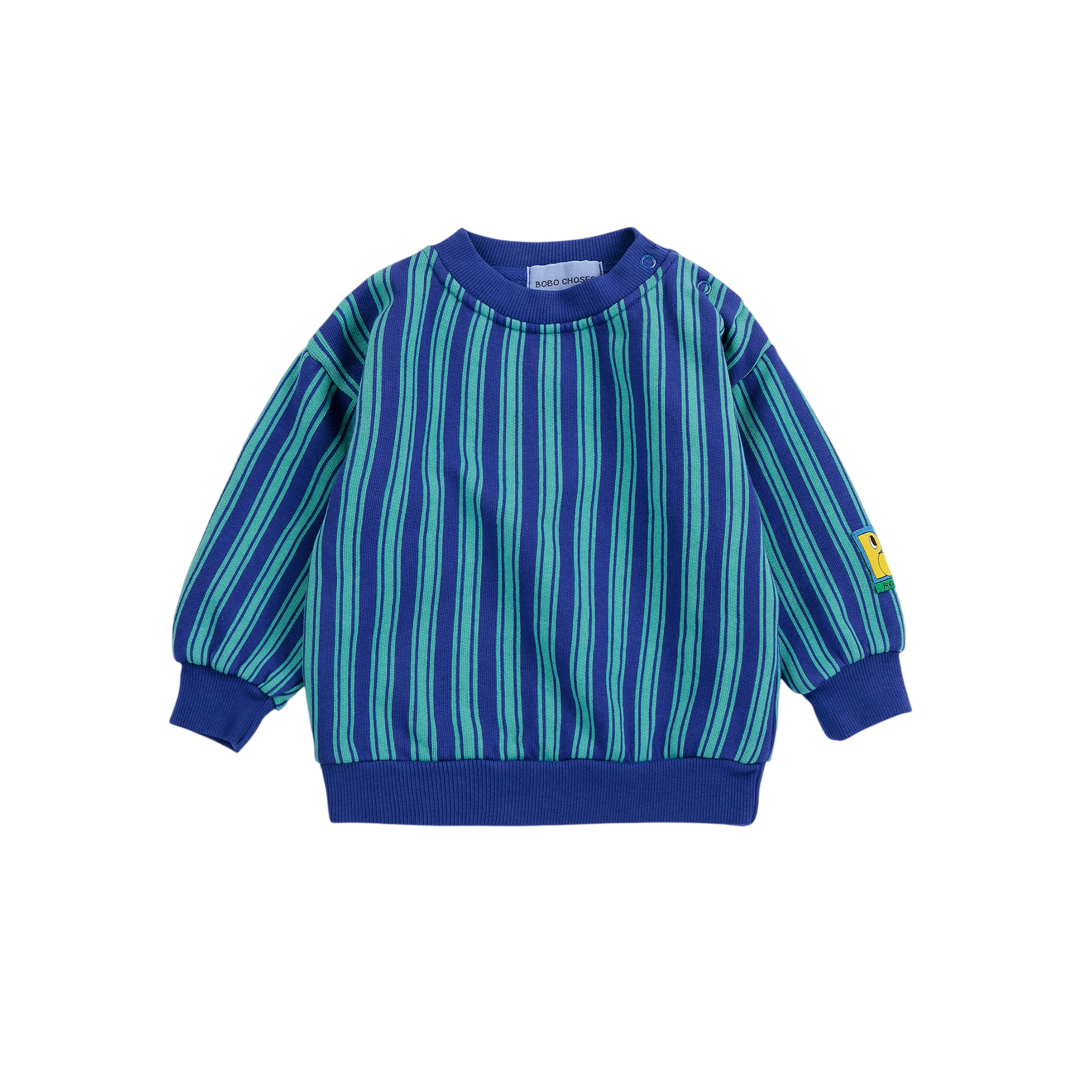 Baby Sweatshirt Boo Bo Choses Stripes Blue / Baby Boo Bo Choses Tag Stripes Sweatshirt