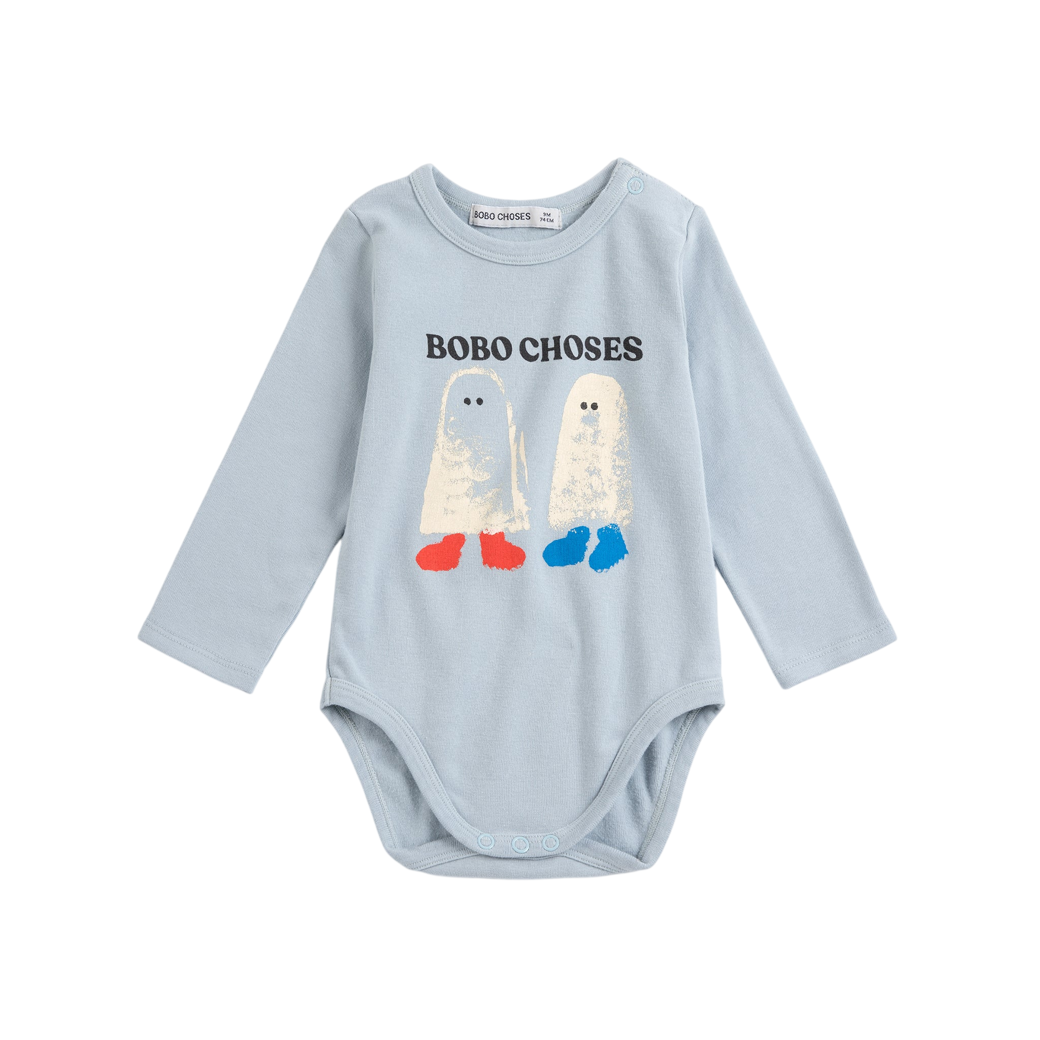 Baby Booty Ghost Romper, Light Blue / Baby Booty Ghosts Bodysuit, Light Blue