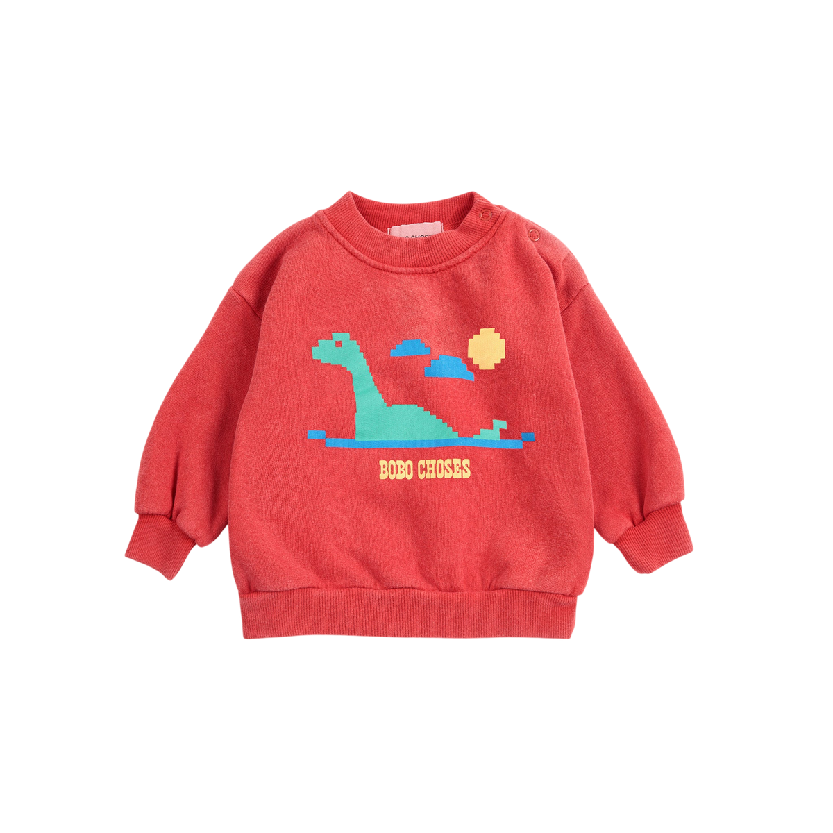 Baby Sweatshirt Lake Monster Red