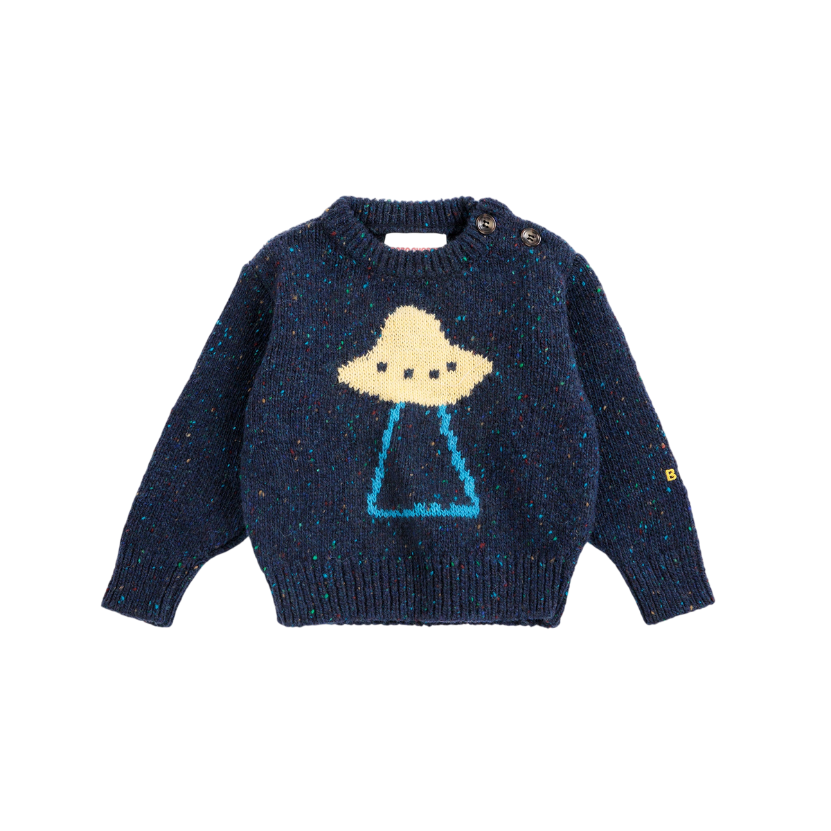 Baby Sweater, Pixel, Navy Blue