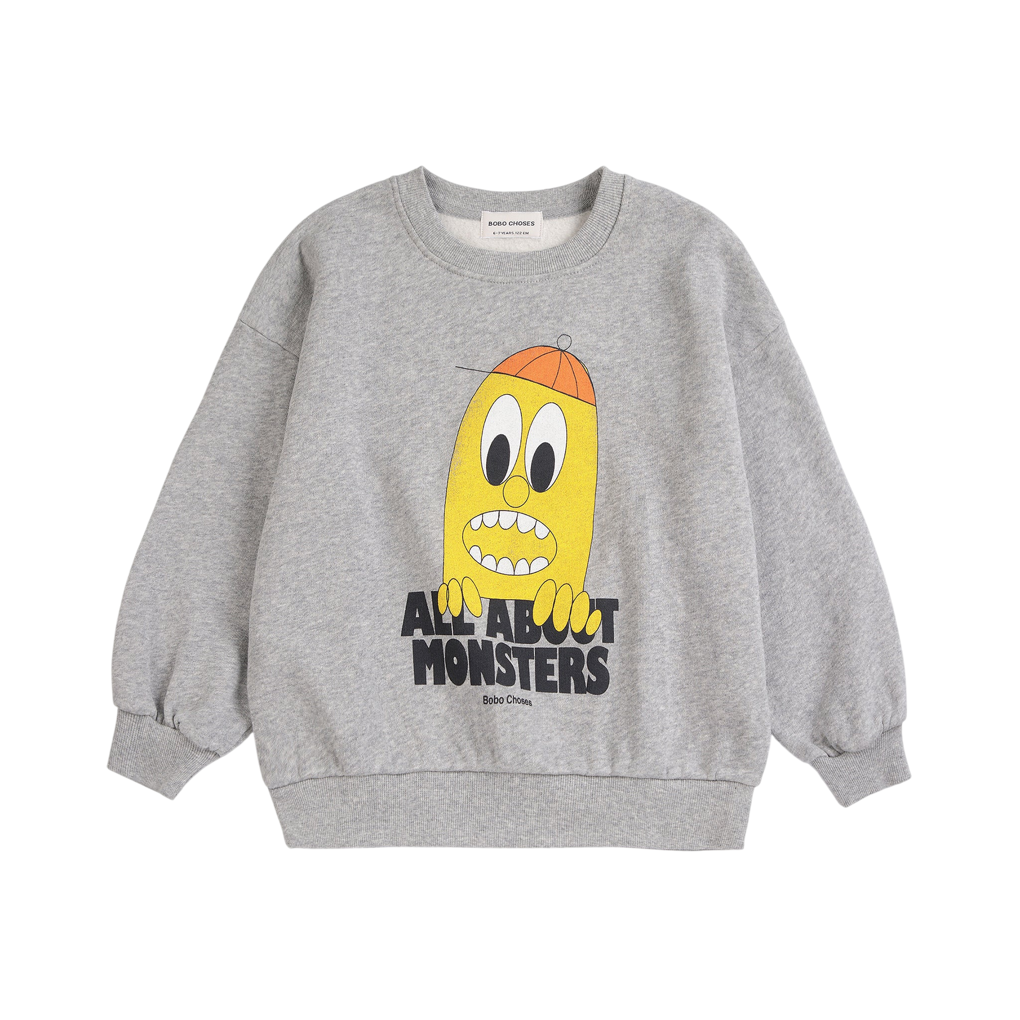 Sweatshirt Bigtooth Lemon Light Heather Grey
